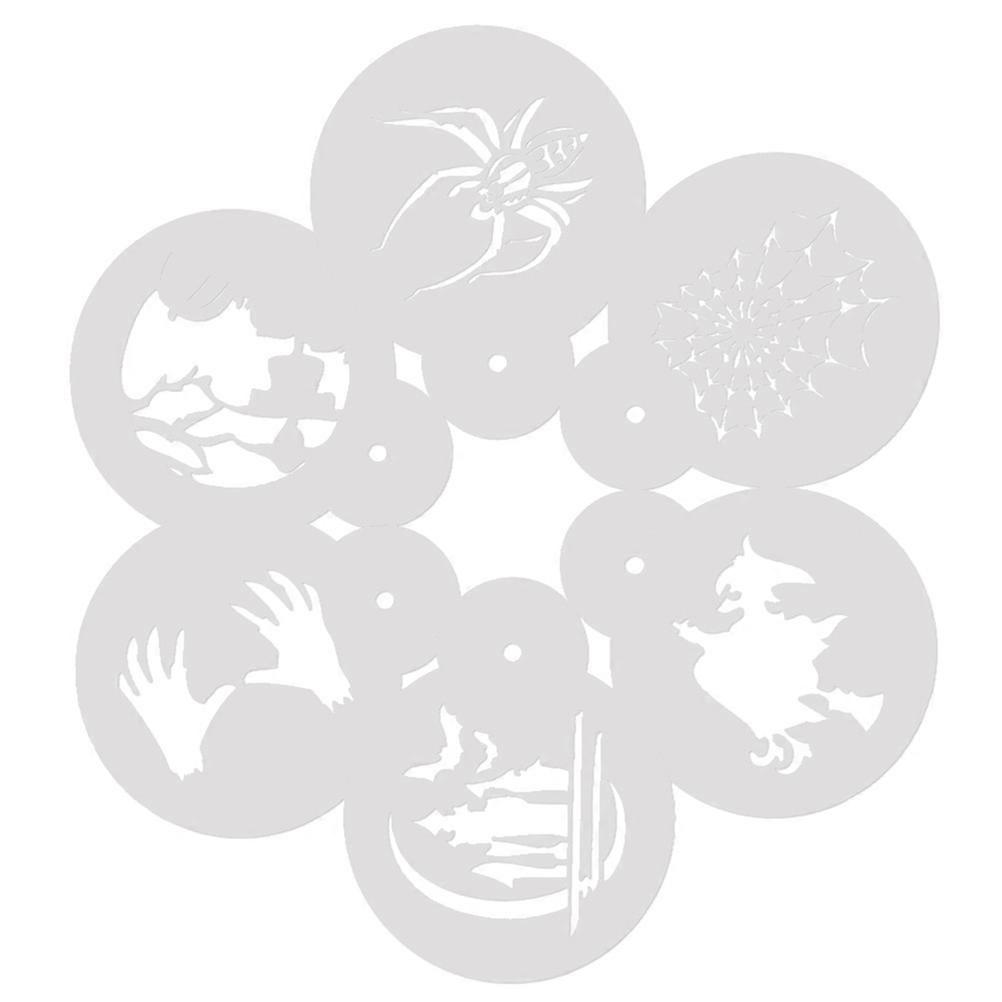Halloween Cake Stencils White Silicone Templates for 18Pcs Party