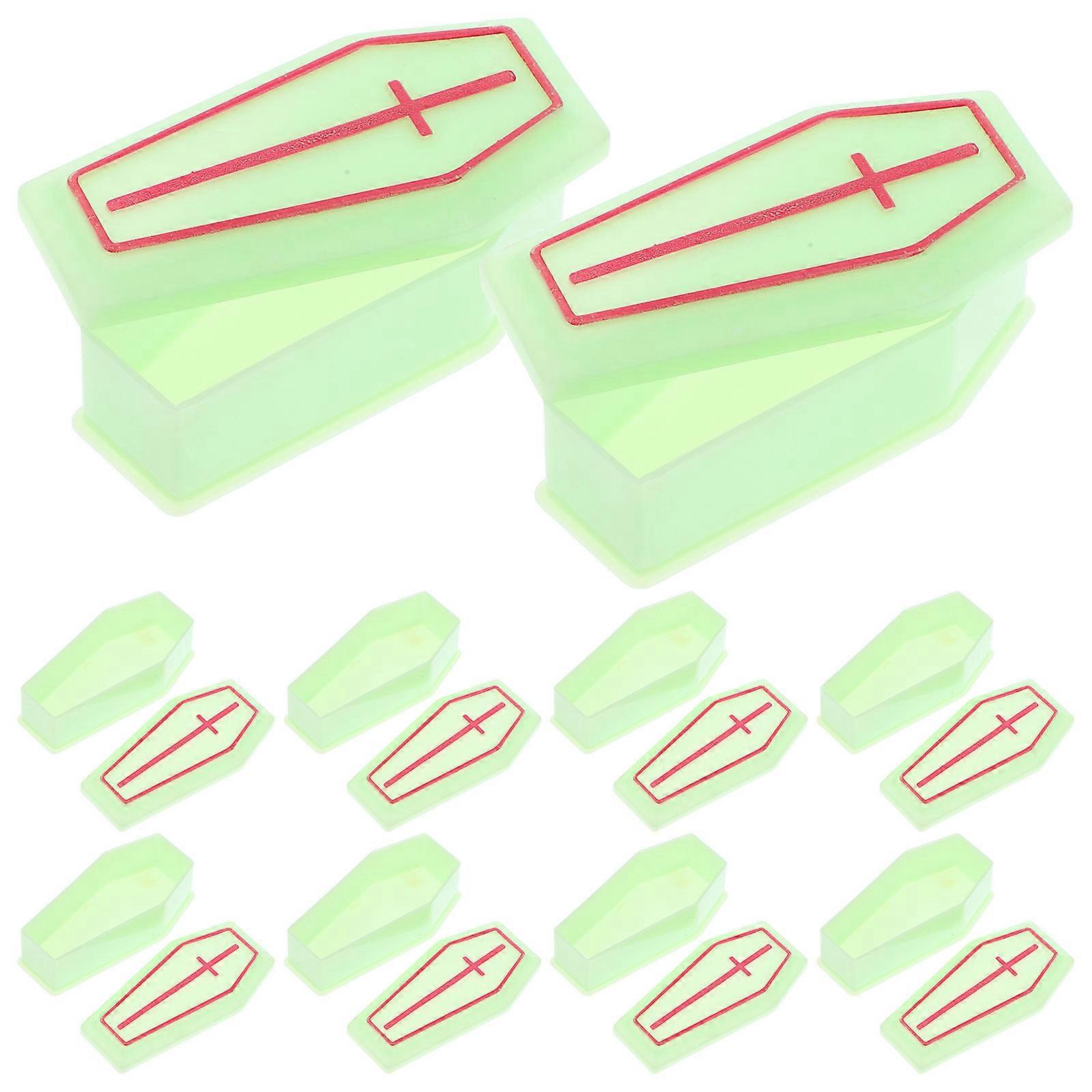 Miniature Coffin Boxes Plastic Prank Accessory for Halloween 50Pcs