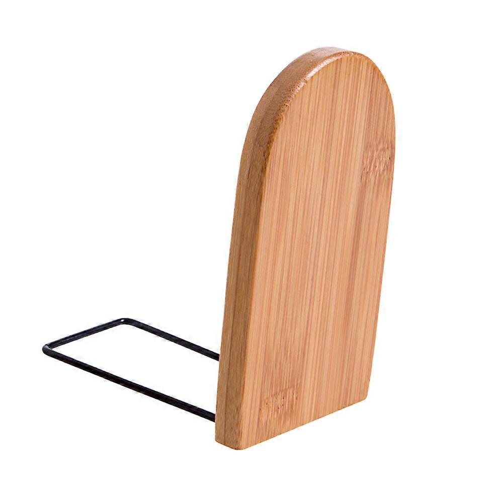 Bookends Retractable Bamboo for Organization 3Pcs Khaki