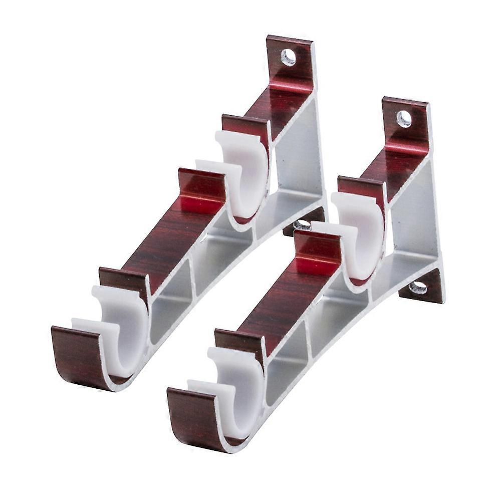 Curtain Rod Bracket Double Type for Hanging Curtain Use 4Pcs Pack