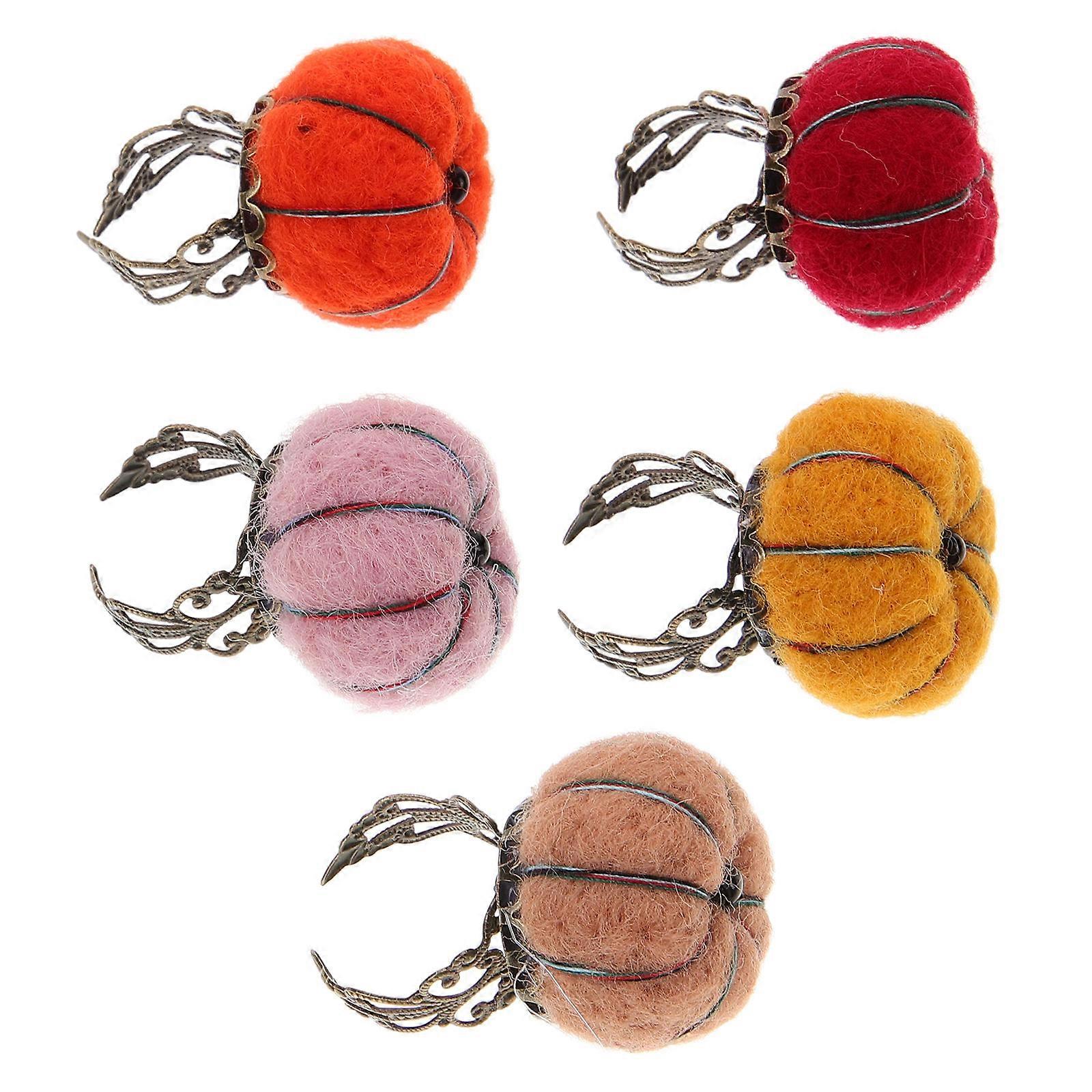 Lovely Sewing Pin Holder Pumpkin Shape Multi Color Craft Projects 1 Set