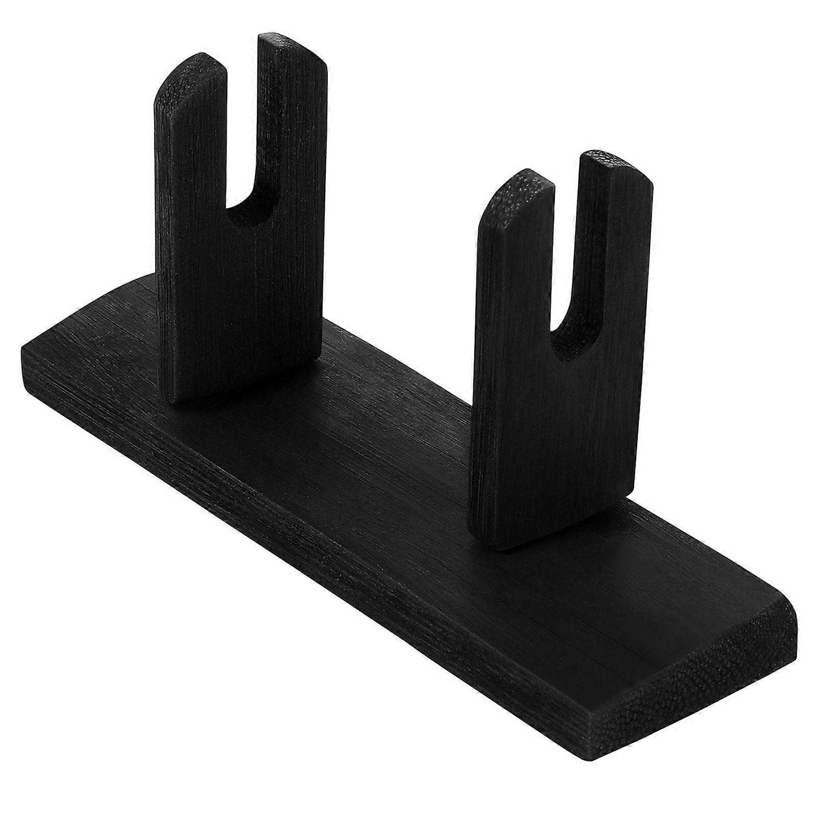 Black Wooden Folding Fan Stand for Hand Held Fan Holder 3Pcs Set