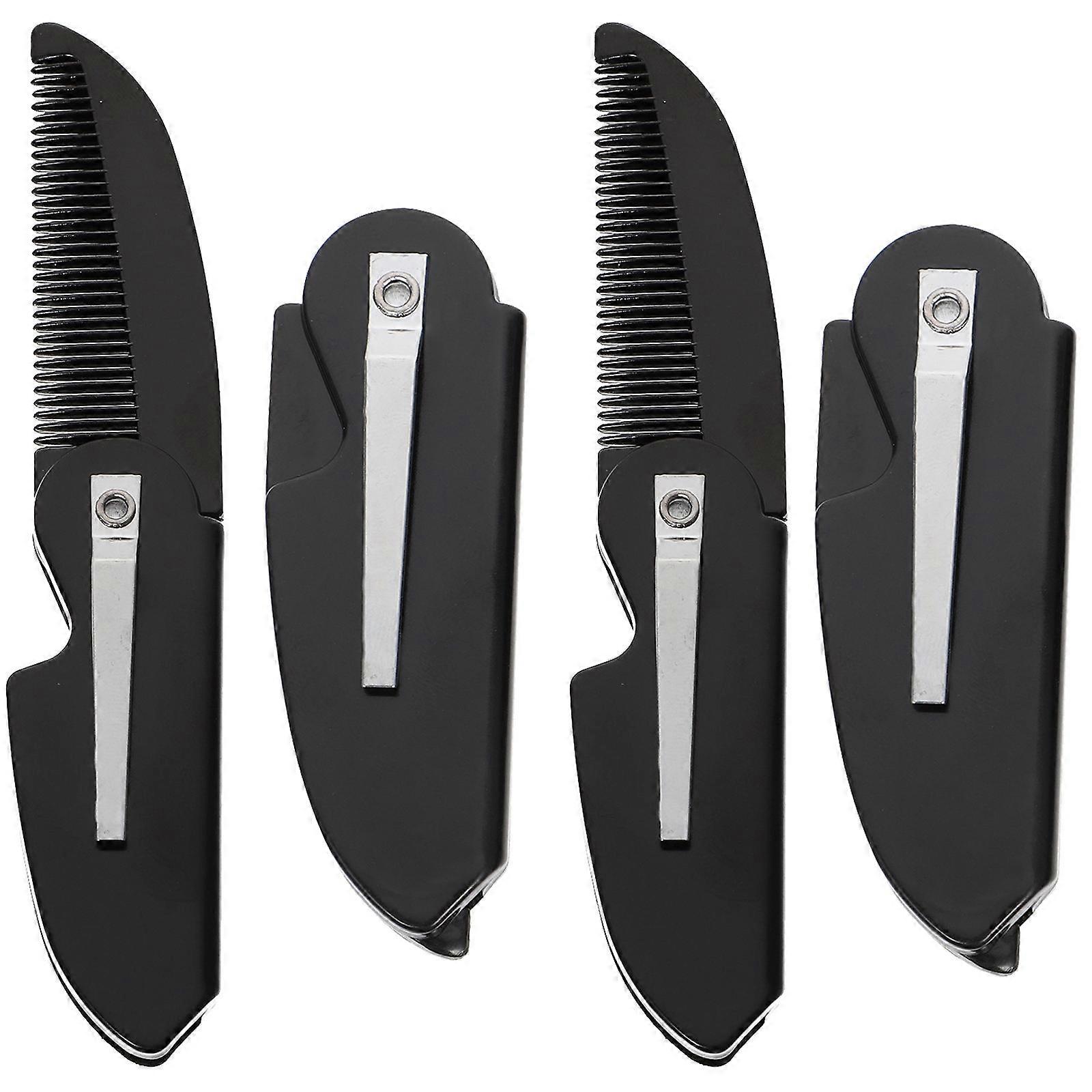 Mustache Combs for Men Folding Beard Styling Combs for Men 4Pcs Set