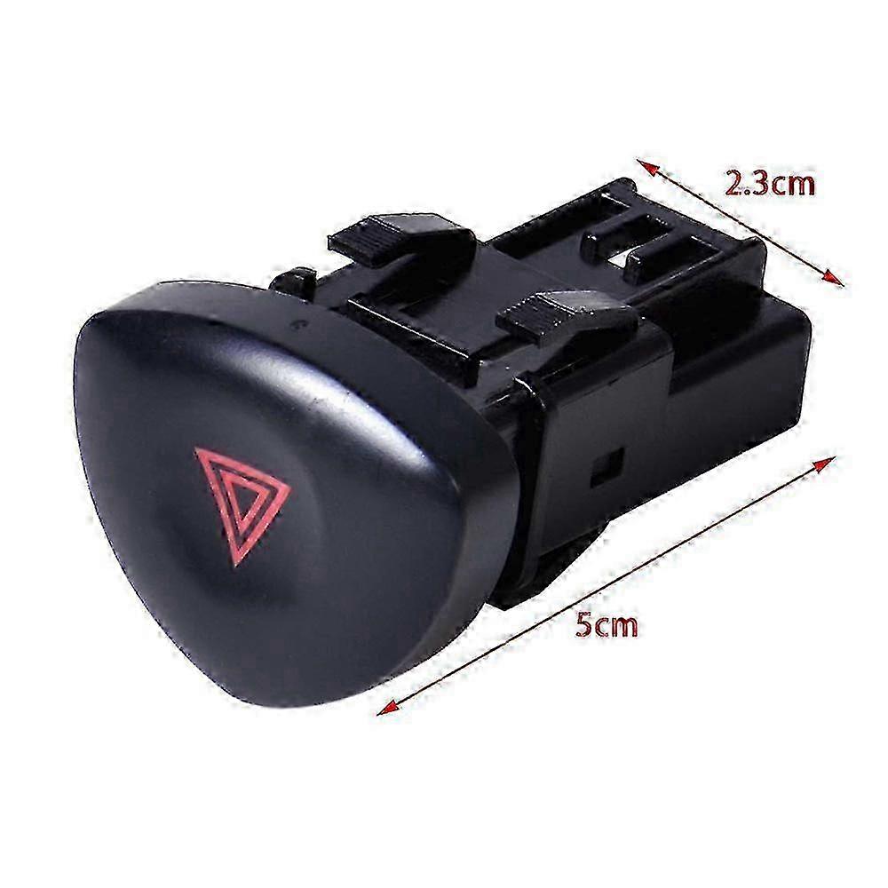 Emergency Hazard Lights Warning Switch Button Plastic & Metal High Reliability Warning Switch Button Fit For Renault Clio II