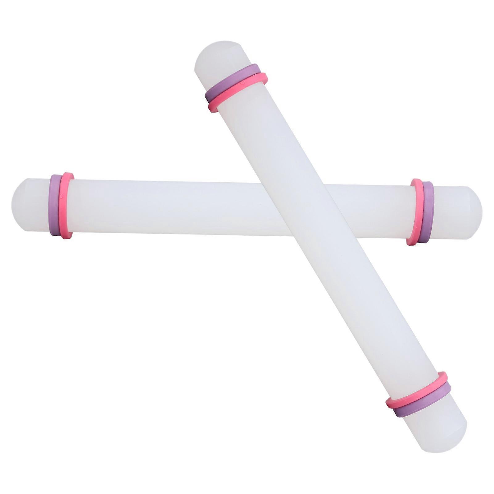 2Pcs Small Plastic Rolling Pin Nonstick Durable 234g Set
