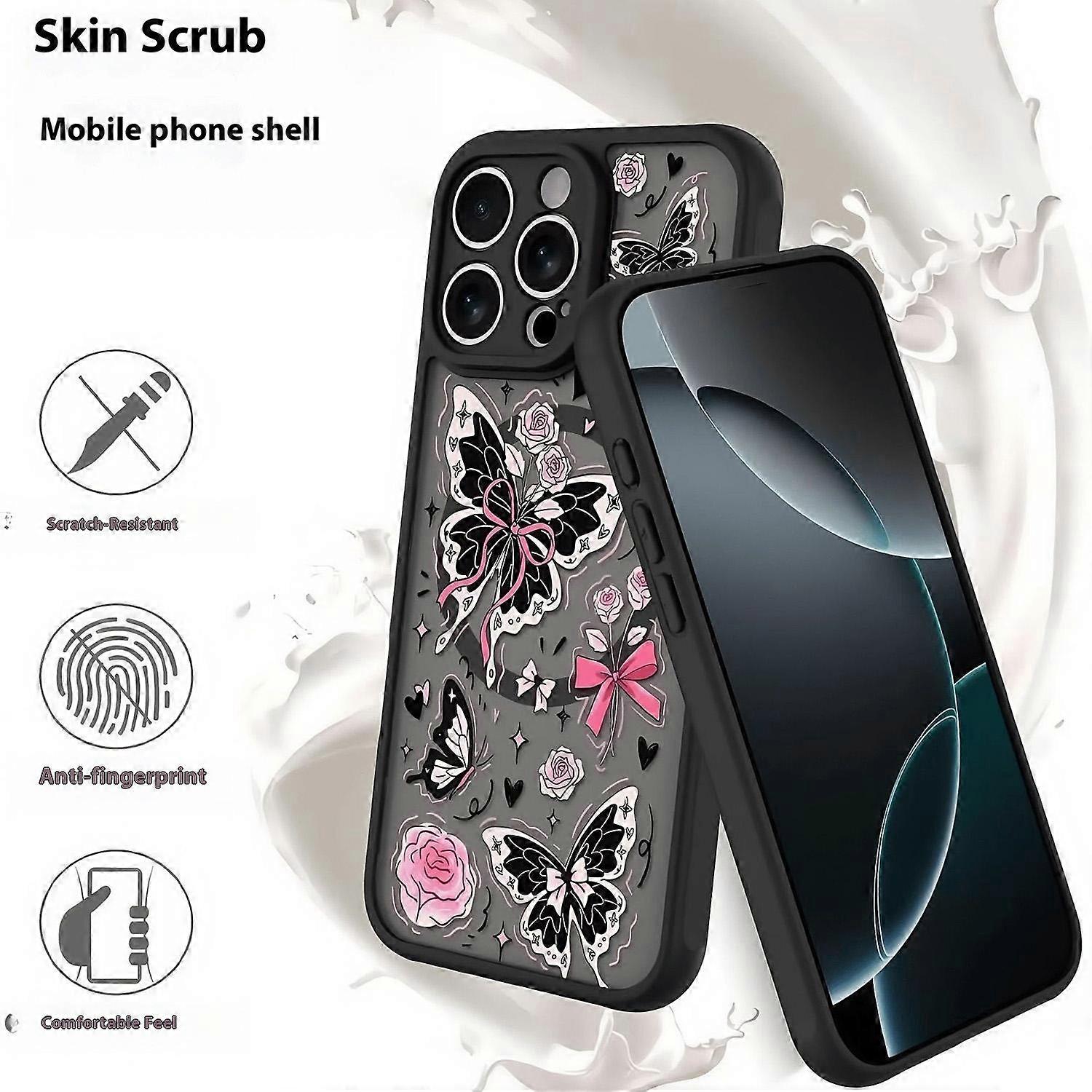 For iPhone 13 Pro Max Case Compatible with MagSafe Pattern Printed Design PC + TPU Phone Cover