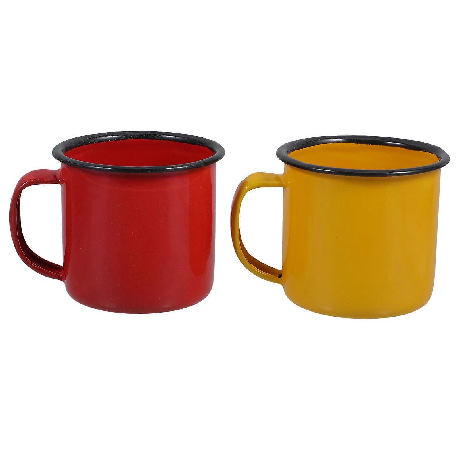 Vintage κούπα καφέ, 8 τεμάχια σμάλτο, κούπες νερού, ιδανικές για εστιατόριο, ξενοδοχείο, γραφείο, αποθήκευση ποτών, χρήση