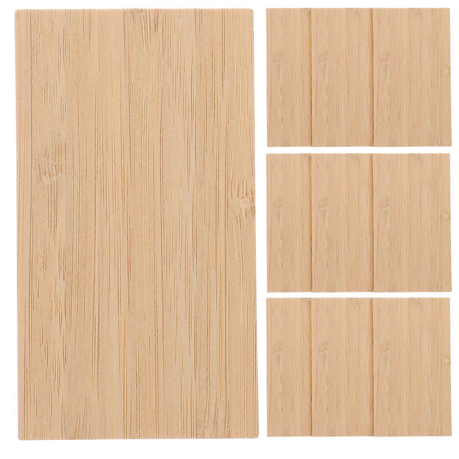 Rectangular Bamboo Cutouts for Gift Tags DIY Crafts 30Pcs Khaki