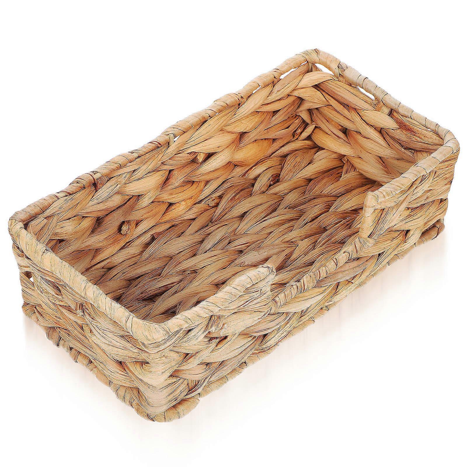 Beige Tissue Box Holder for Home Use Rustic Woven 5Pcs Set