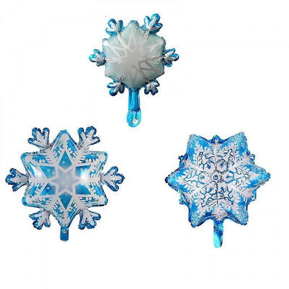 1set Christmas Snowflake Foil Balloons Cartoon Frozen Snowflake Balloon Charming Snowflake Pattern Air Balloons for Christmas Wedding Party