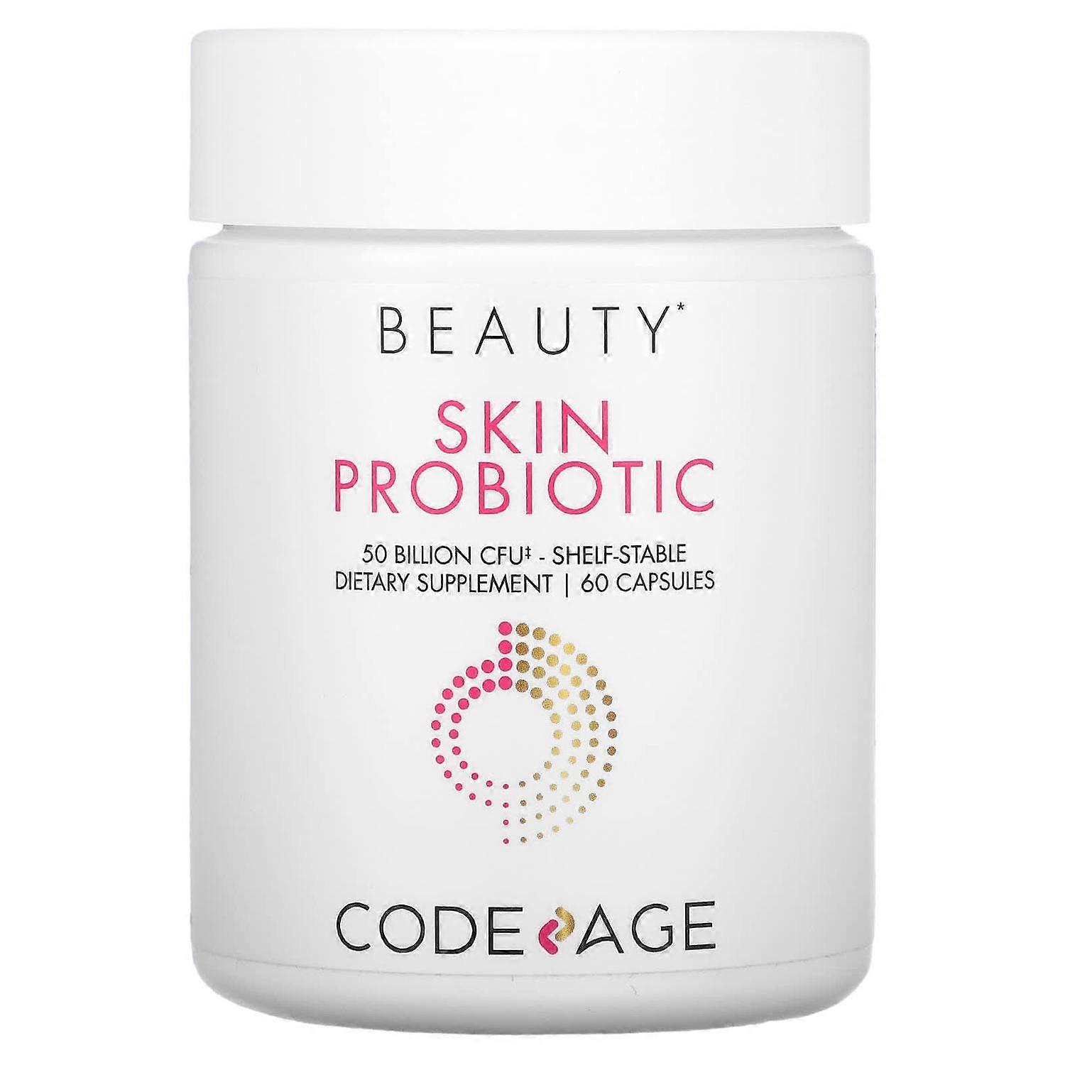 Codeage, Skin Probiotic, Shelf-Stable, 50 Billion CFU, 60 Capsules