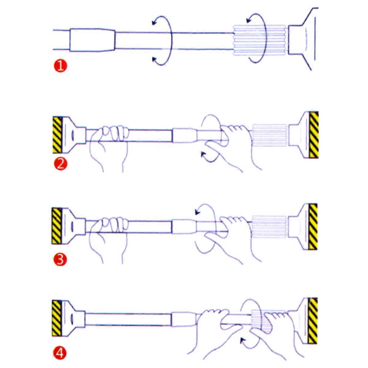Stainless Steel Curtain Rod Brackets Multi-Function for Clothes Drying 2Pcs
