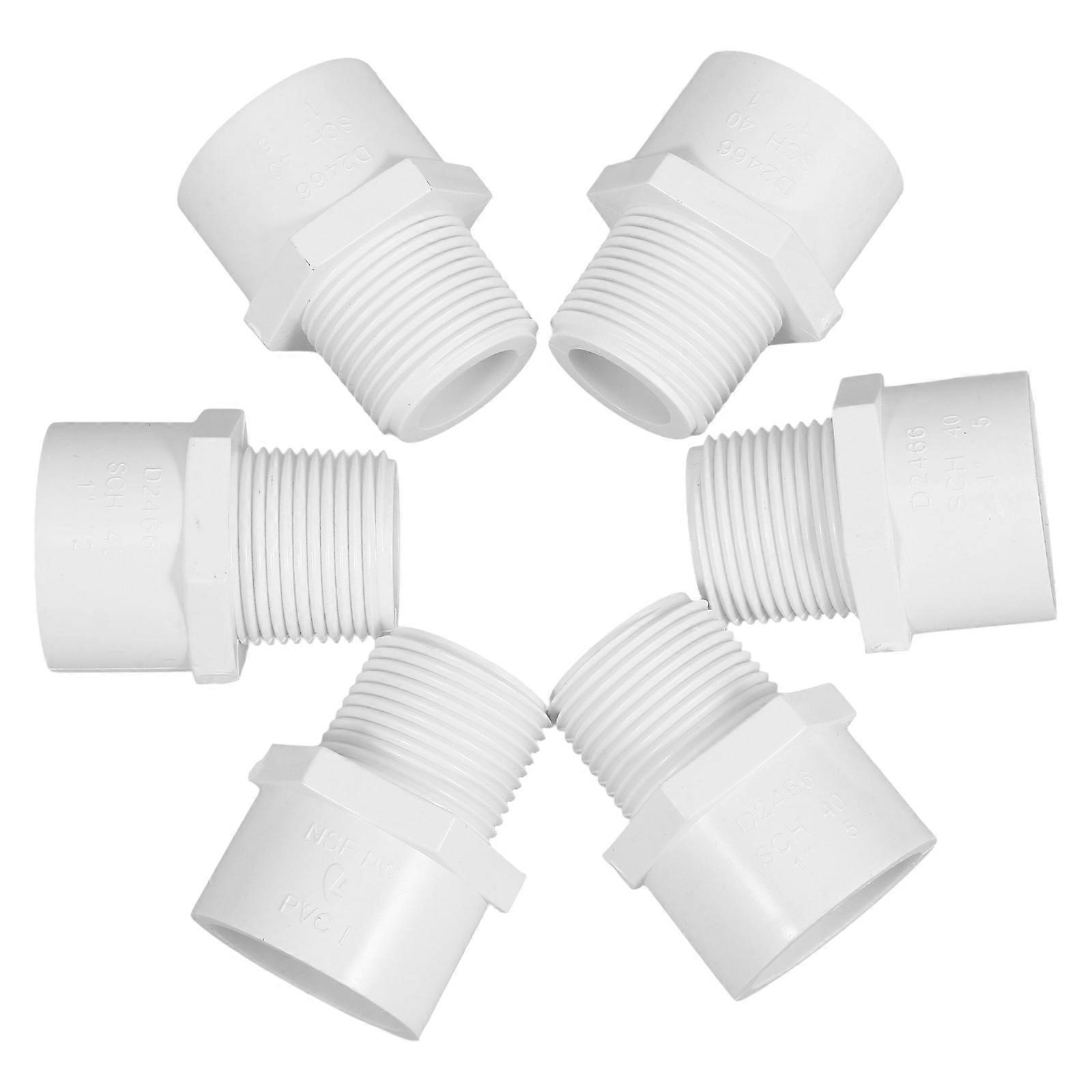 PVC Pipe Coupling Male Thread Fitting for Plumbing Use 12Pcs Set