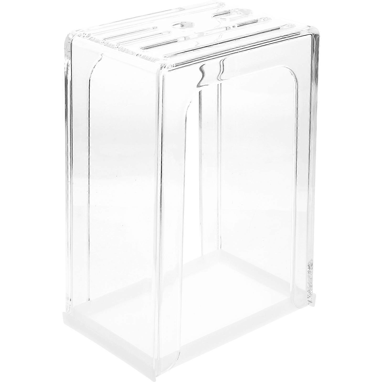 Acrylic Cutter Block 2Pcs Rectangular Scissor Storage Holder Simple Design for Kitchen Storage