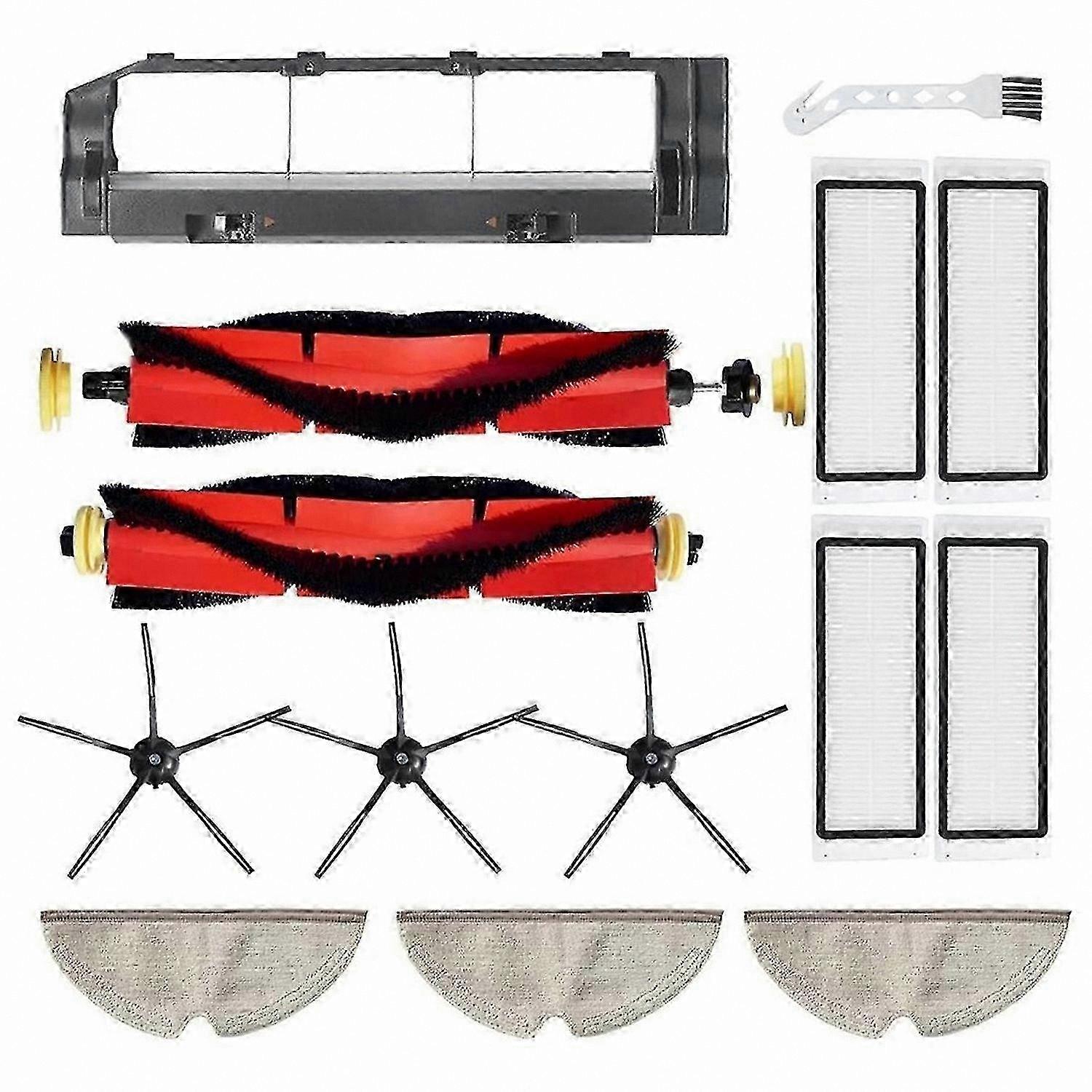 Replacement Parts for Roborock S6 Series: Main Brush, Side Brush, Filter, and Mop Cloths