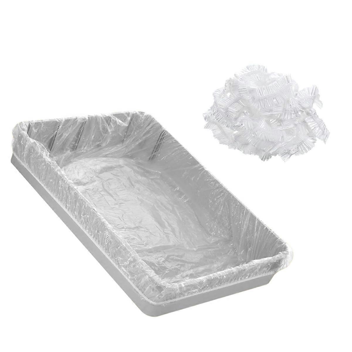 50 st engångsburfoder, genomskinlig plastpåse för kaniner