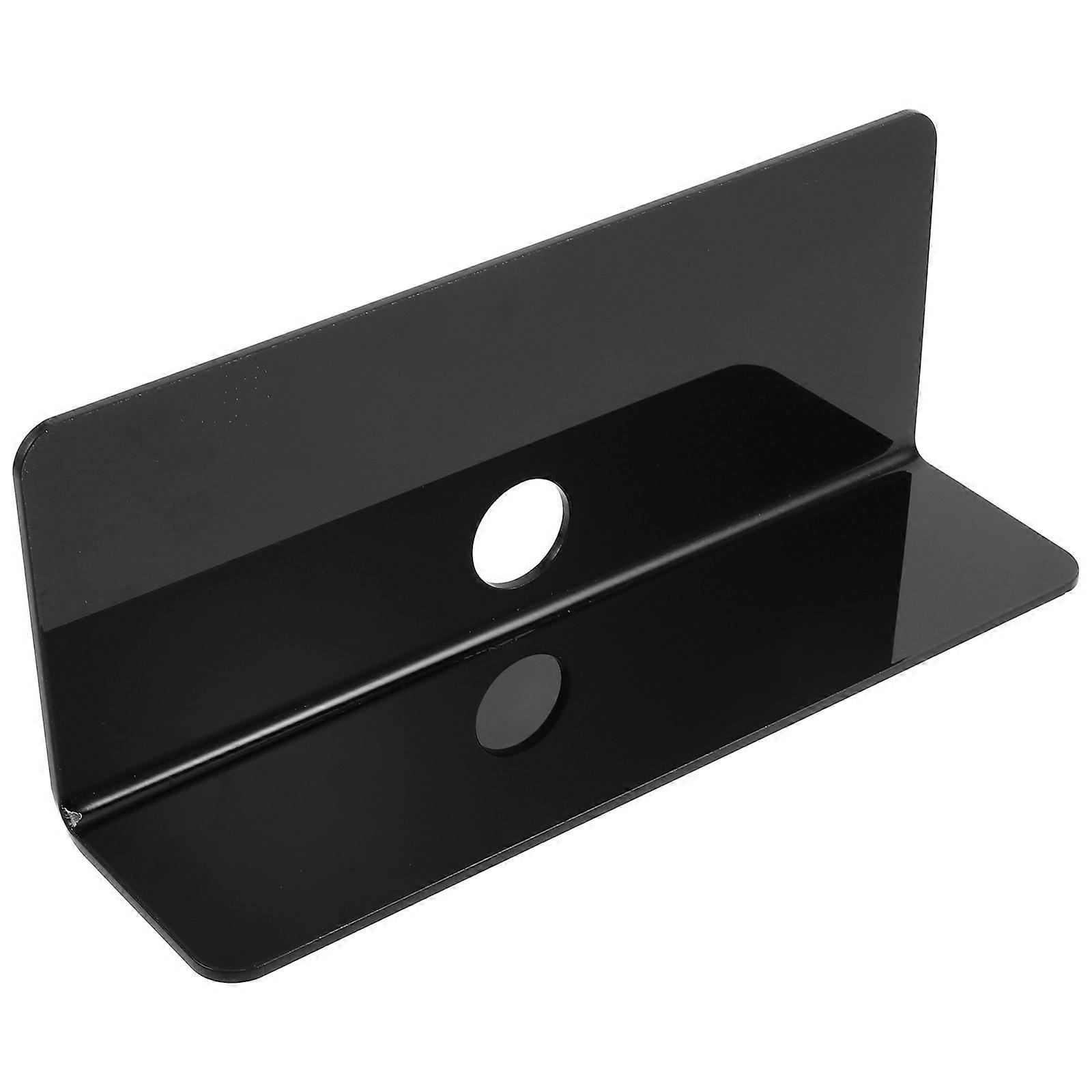 Wall Floating Shelf Versatile Acrylic Bracket for Storage 2Sets Black