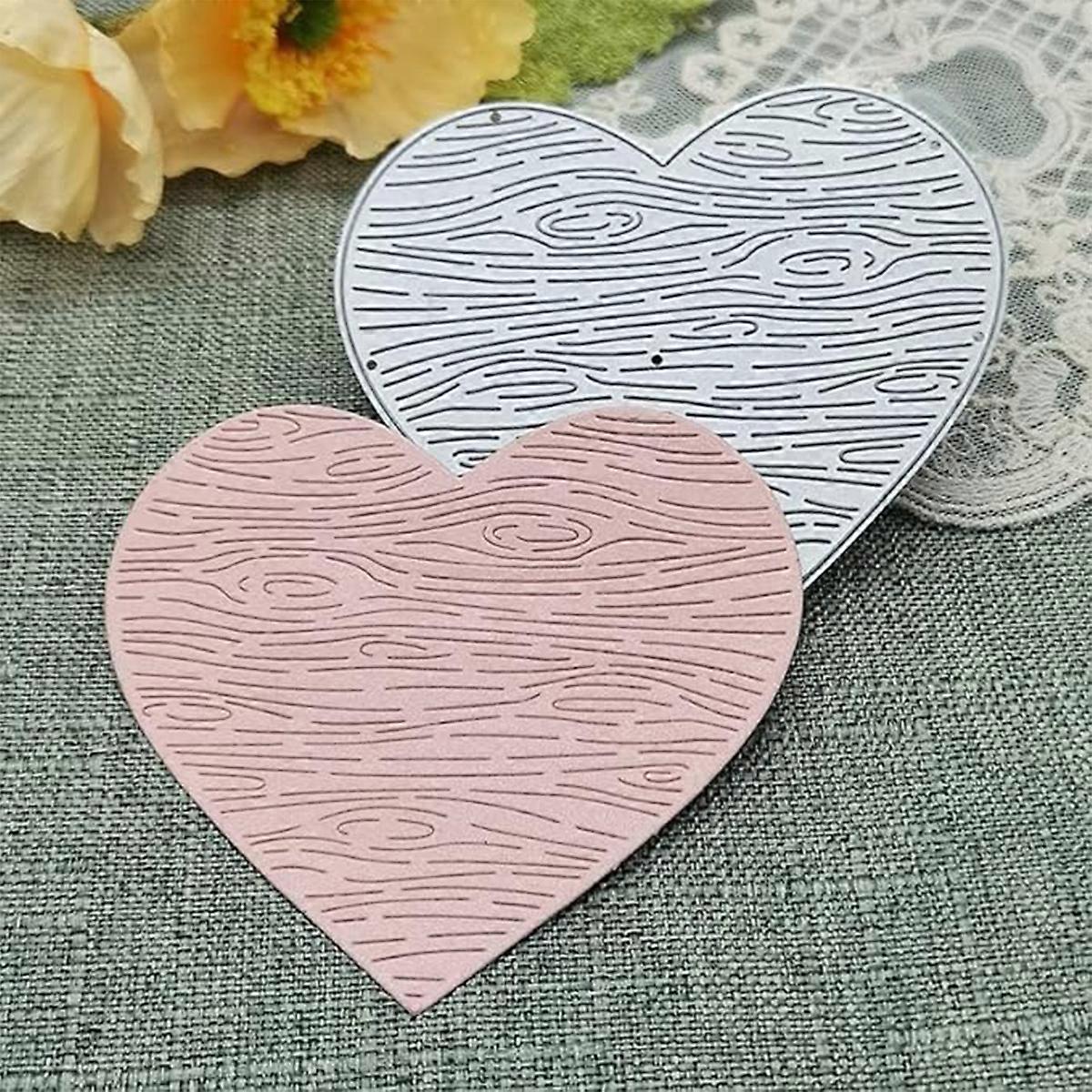1PC Texture Heart Metal Cutting Dies Die-cut Crafts Stencil Tool for DlY Handmade Scrapbook Cards