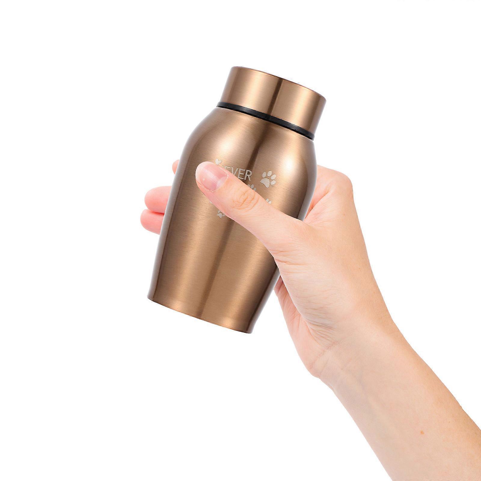 Metal Pet Bone Ash Container for Storage Dog Ashes Golden Urn