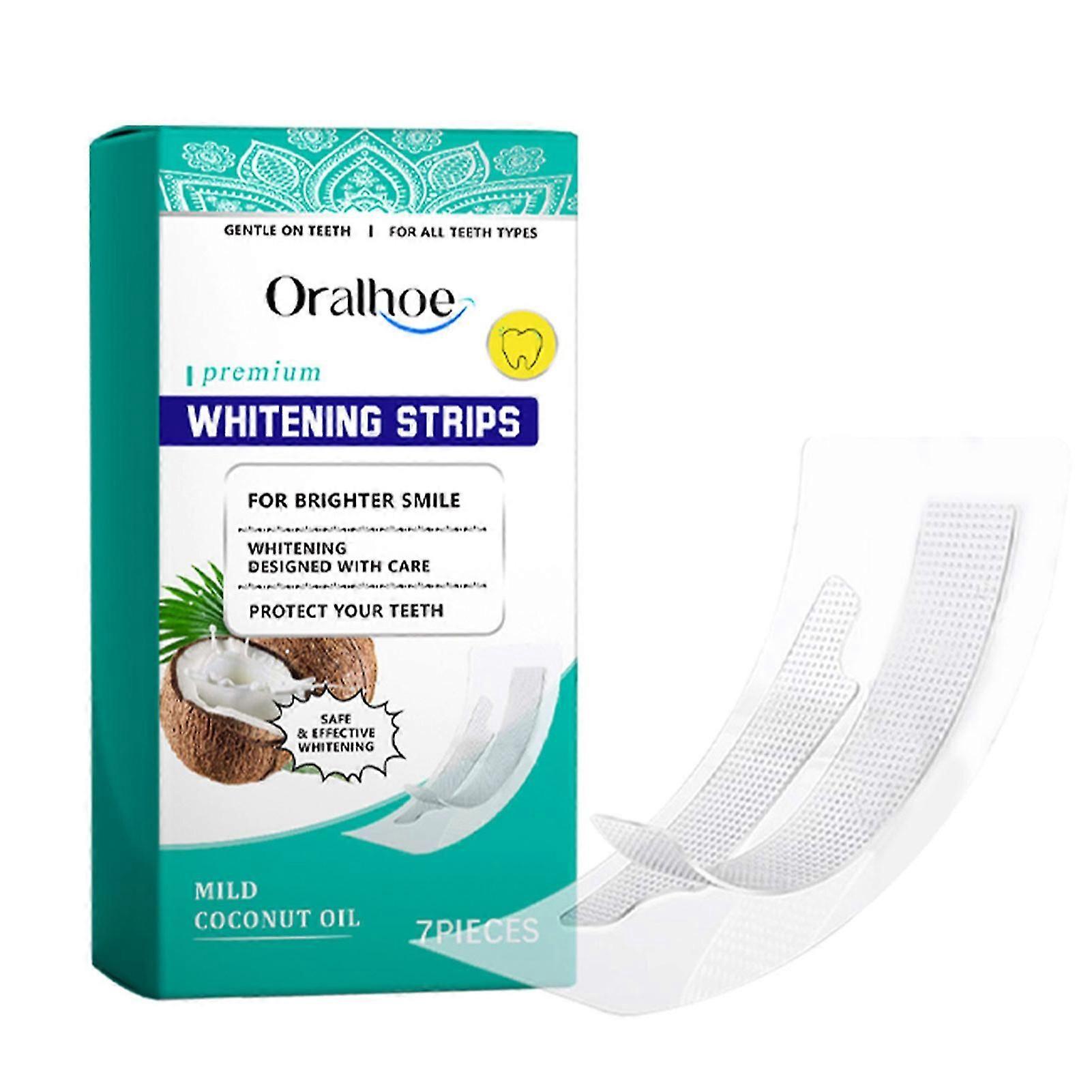 7-21pcs Tooth Whitening Strips 7 Day Treatments for Sensitive Teeth Effective Stain Removal, Enamel Safe, Daily Use for Brighter Smiles at Home