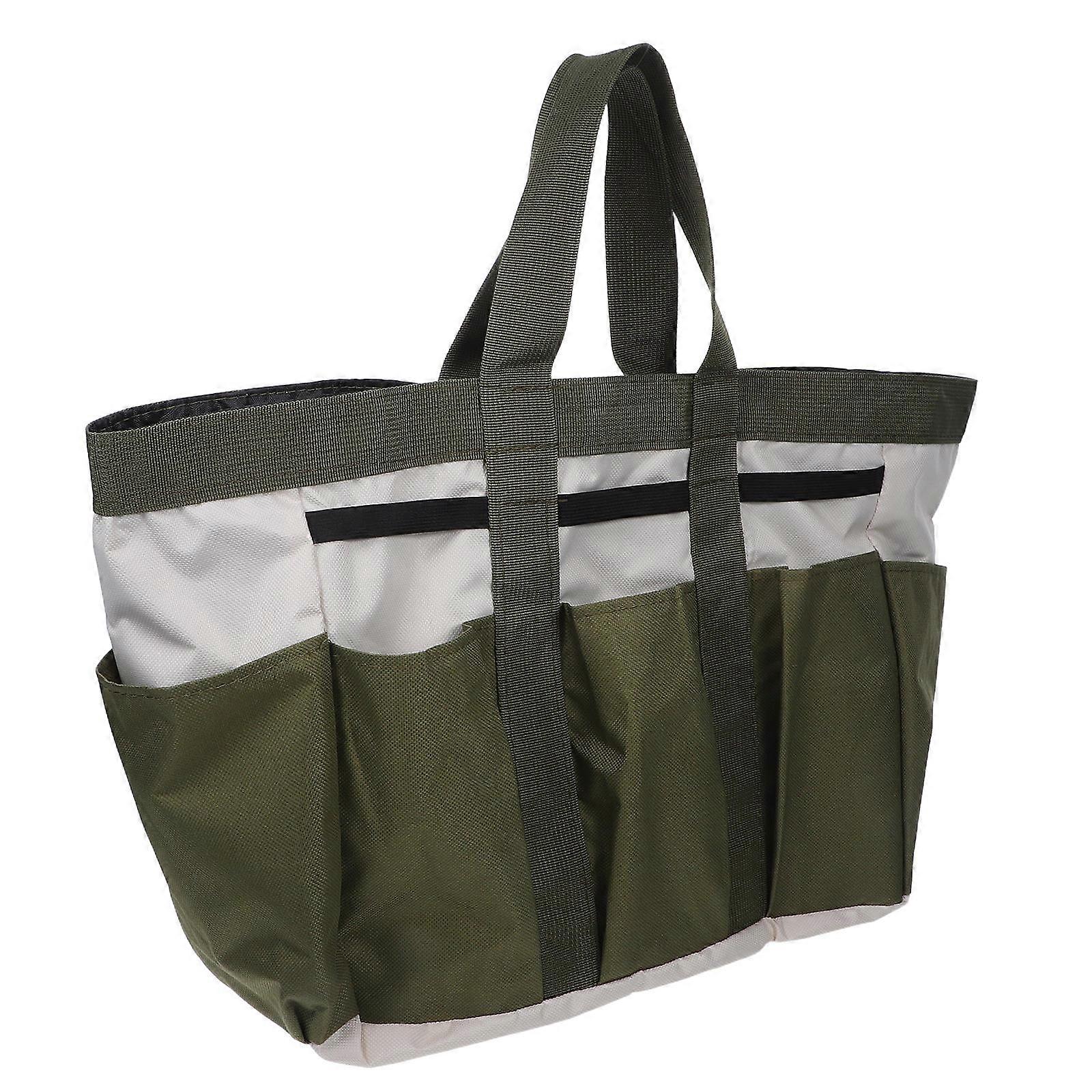 Portable Gardening Tool Organizer for Outdoor Use Designed in Green Oxford Cloth Ensuring Durability with 1Pcs Storage