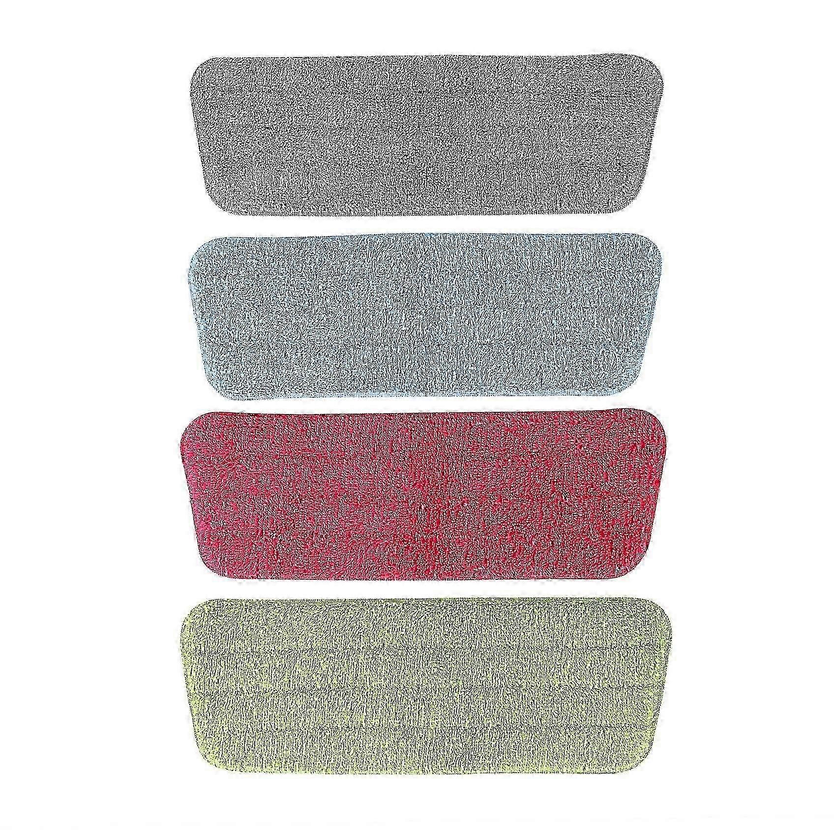 4 Pack Reusable Microfiber Mop Pads, Compatible with Spray Mops and Washable Mops