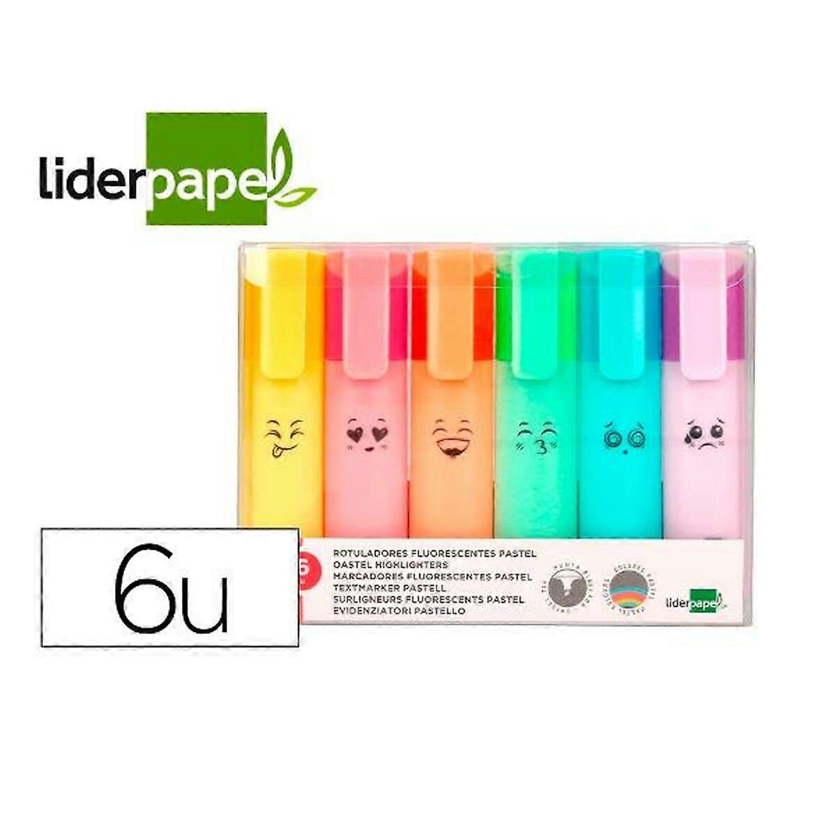 Highlighter Liderpapel RT21 6 Pieces