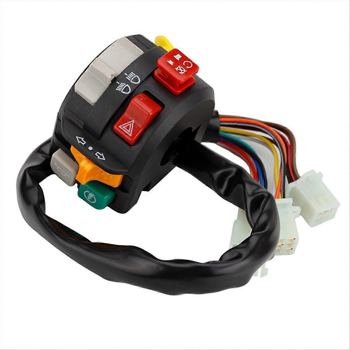 Motorcycle Universal 22mm Handlebar Switch 7 Functions Handlebar Modification Switch Assembly