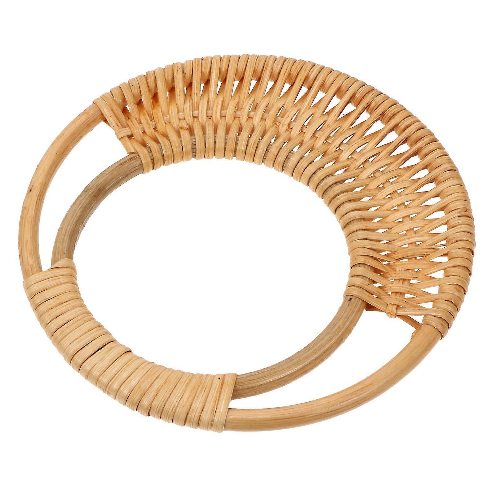 Brown Bamboo Handbag Handle for DIY Bag Making Replacement Handle