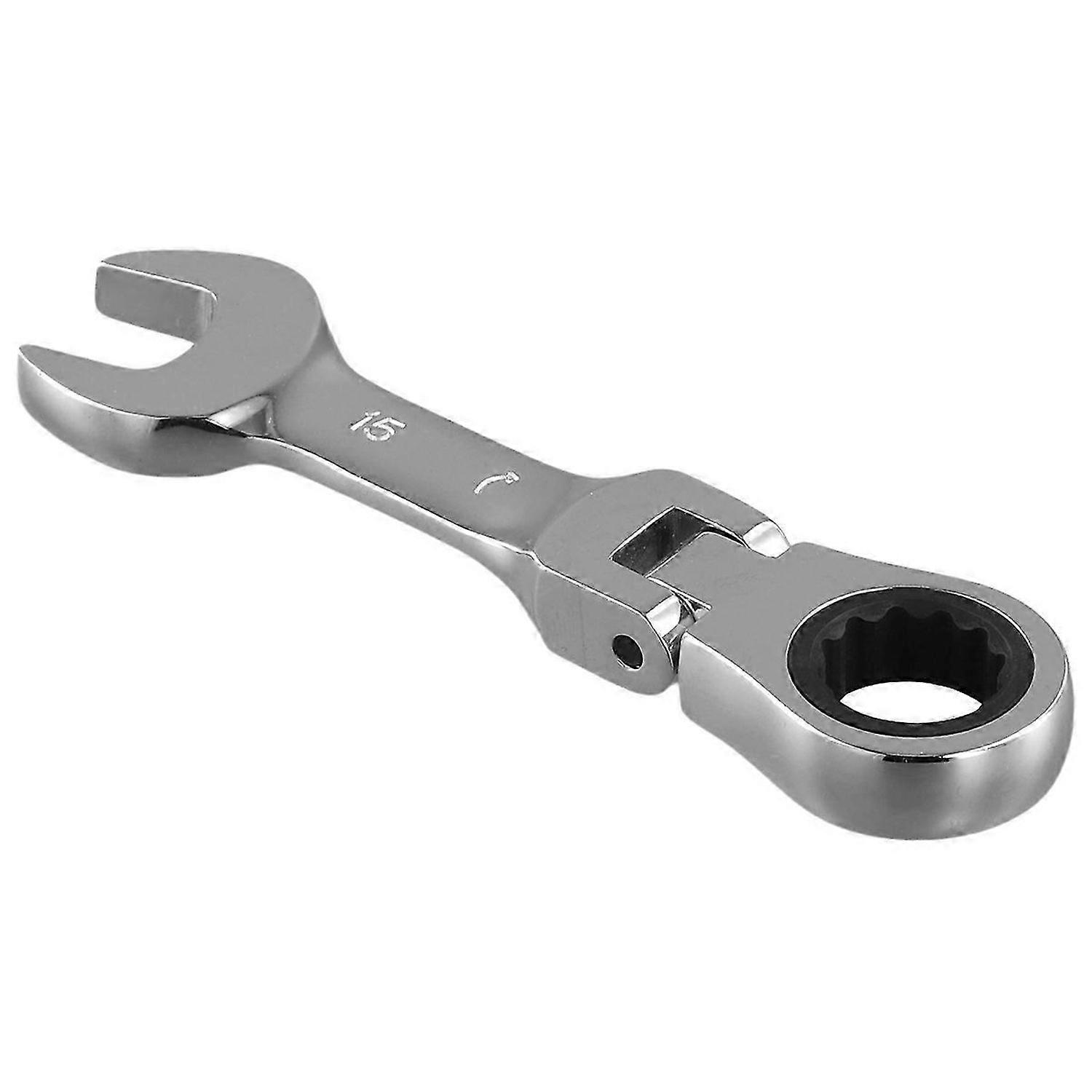 Short Handle Ratchet Wrench with Movable Head,Quick Dual-Purpose Open End Wrench,Hardware Tool, Labo