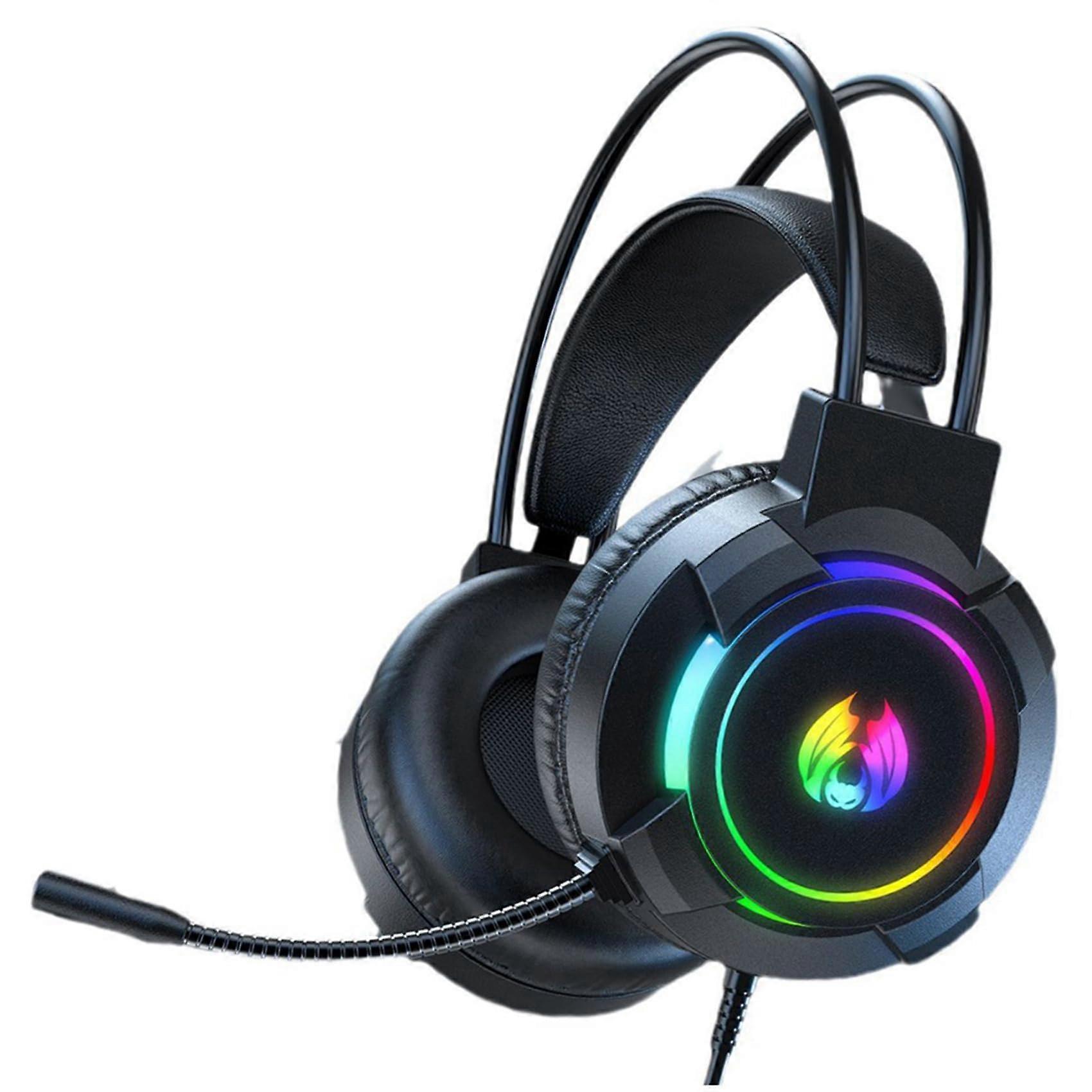 Gaming Headset 7.1 Stereo Surround USB PC and Console Compatible RGB Lighting With Microphone