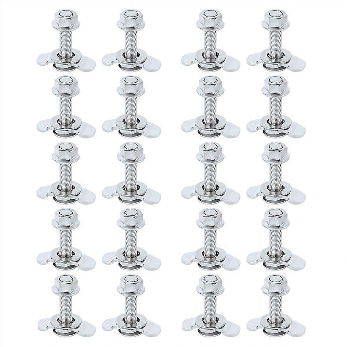 L Track Threaded Stud Fittings Double Stud with L Track Rails, Silver