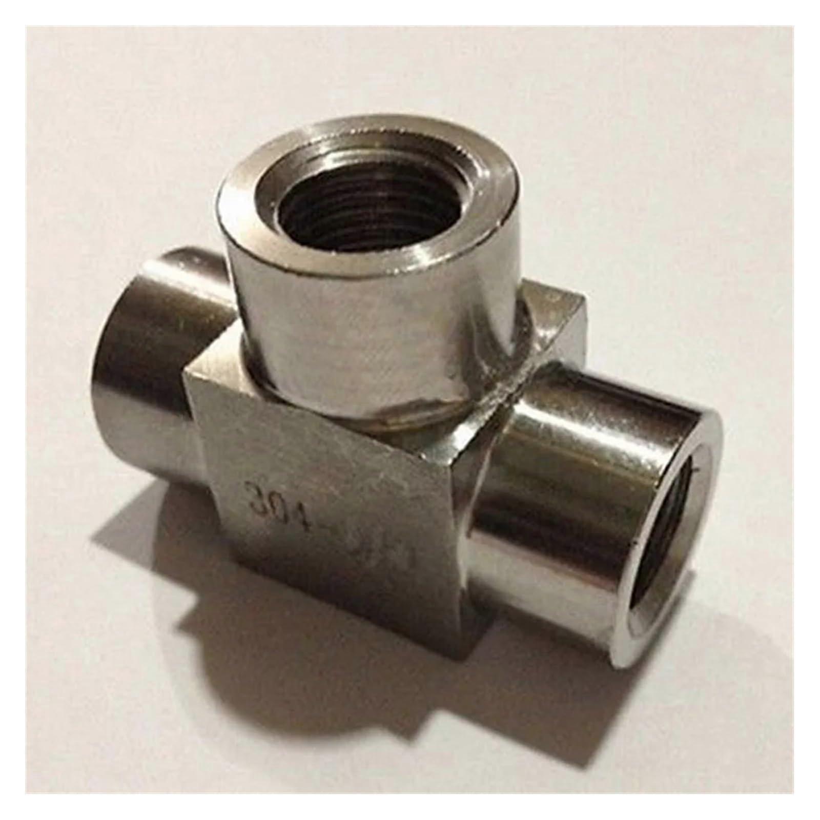 Equal 1/4' Female Threaded Tee, 3Way, 304 Stainless Steel Pipe Fitting Connector Adapter, Max Pressure 2.5 MPa