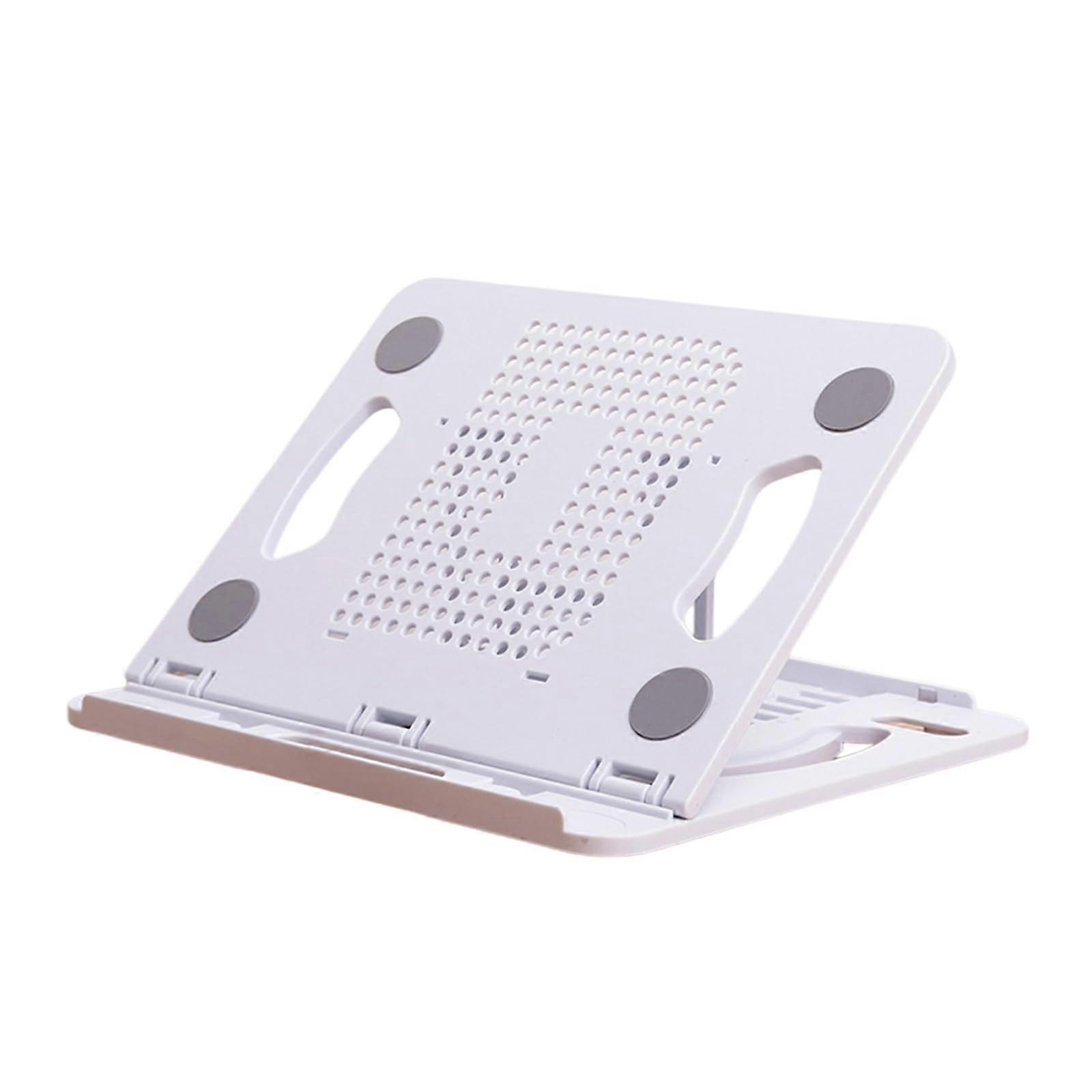 Adjustable Laptop Stand Desk Foldable Bracket Portable Holder Mount Cooling Notebook White