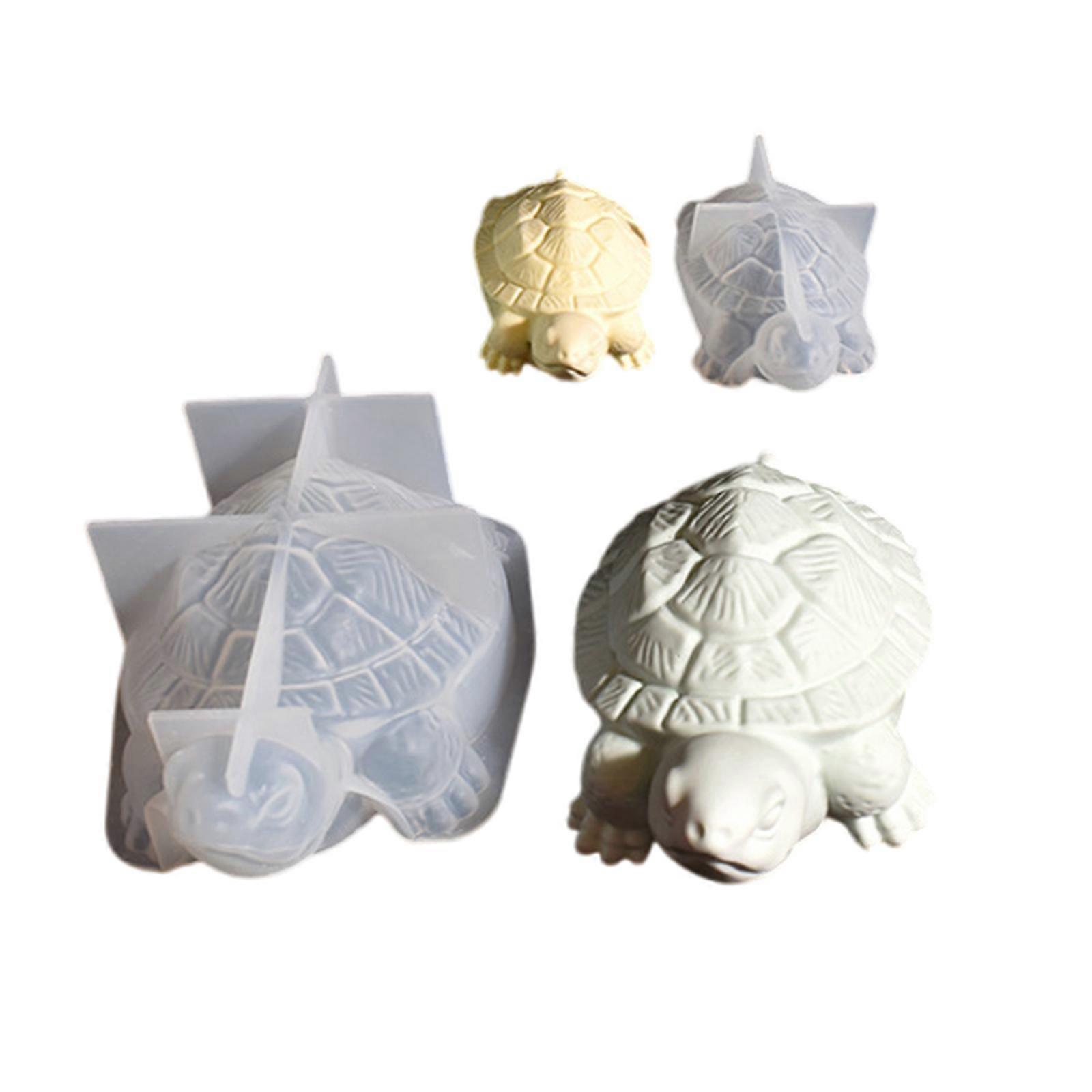 Set of 2 Portable Turtles Shape Silicone Mold Sturdy and Temperature Resistant Perfect for DIY and Decorative Crafts Multicolor