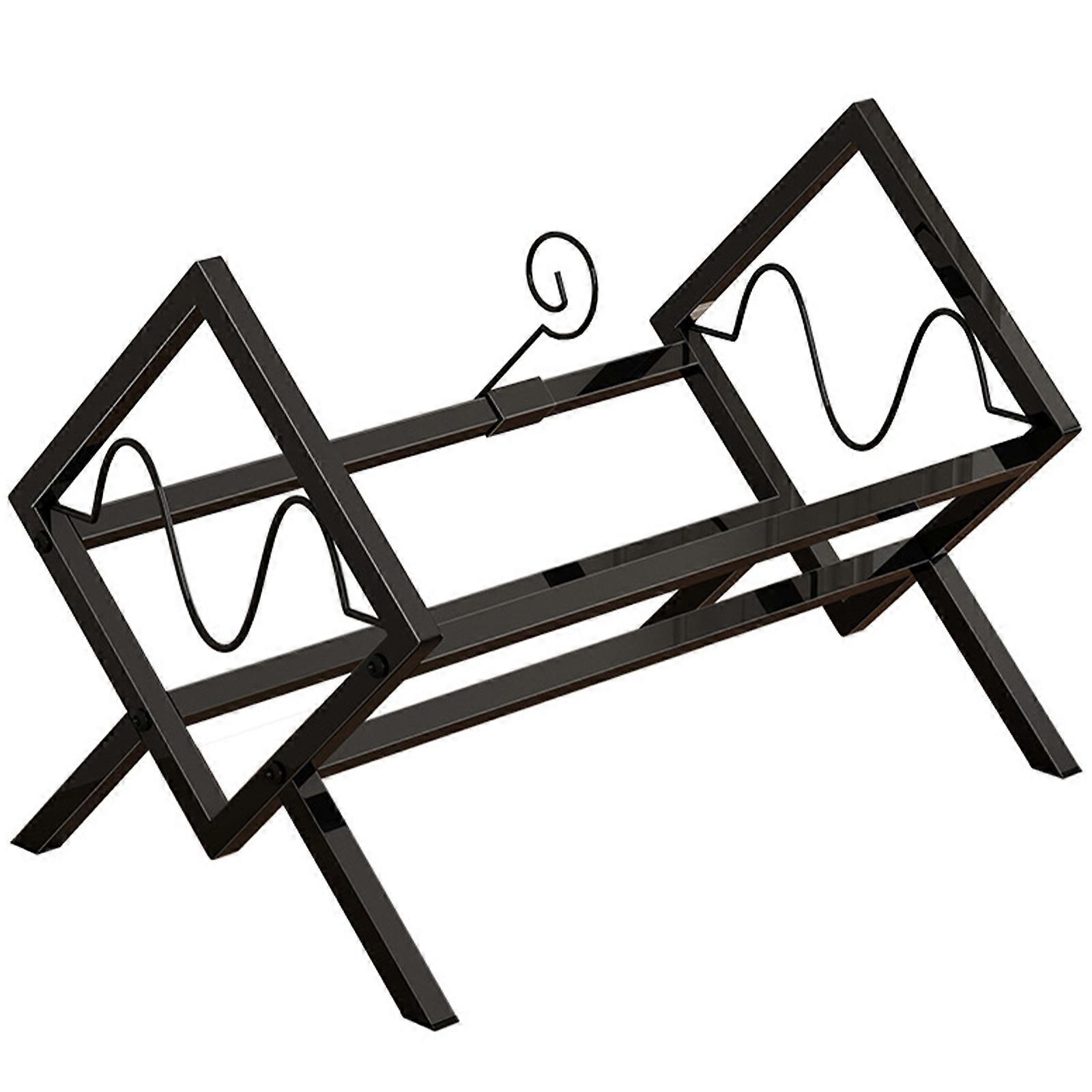 Rolling Magazine Holder Reinforced Carbon Steel Frame With Customizable Layers Multicolor