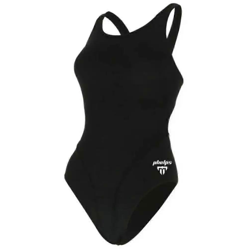 MP Μάικλ Φελπς Κορίτσια Comp Πίσω Στερεό Μαγιό - Μαύρο