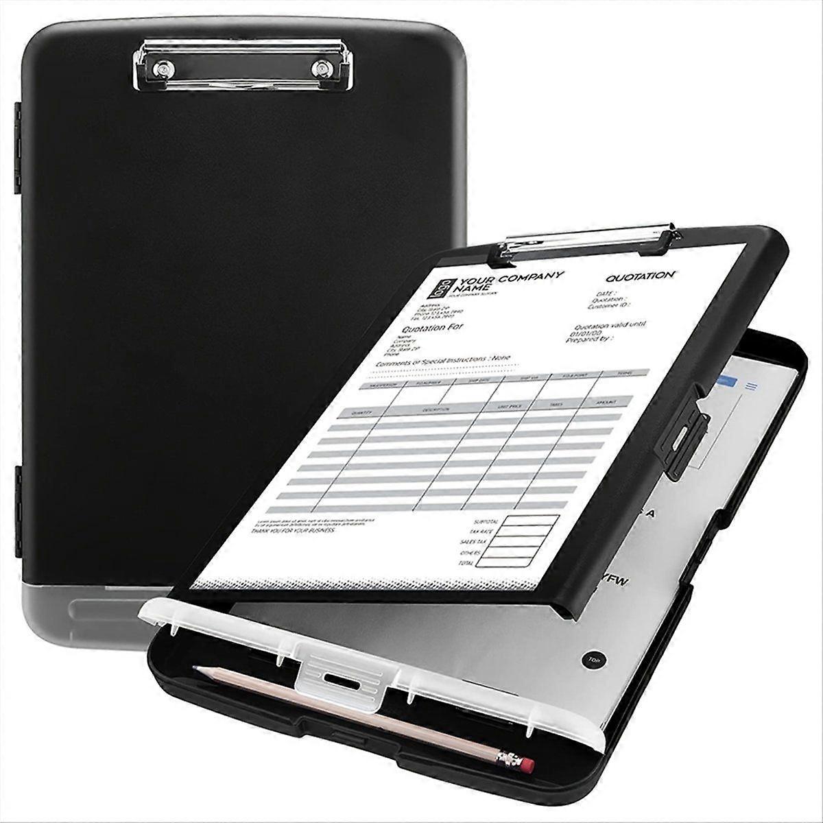 صندوق ملف كبير مقاوم للماء A4 مع فتحة قلم لتخزين بيانات مجلد بلاستيكي لسطح المكتب مع كتابة Bo