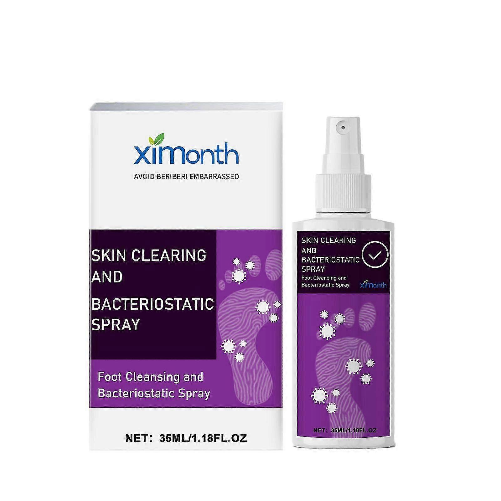 Foot Cleansing Spray with Bacteriostatic Formula  Natural Odor , Itch Relief, Deep Cleansing, Fast Absorption, 35ml for Healthy, Fresh Feet