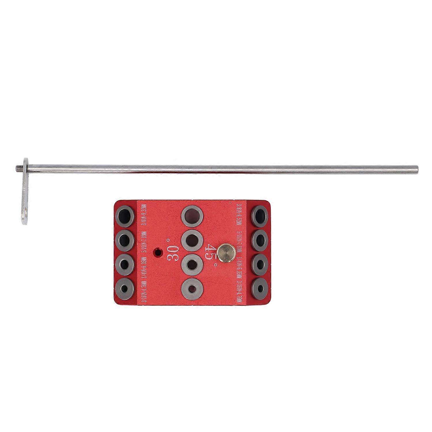 Drill Hole Guide Jig 30 45 90 Degree Angle Drilling Template Block Locator with Detachable Drill Bus