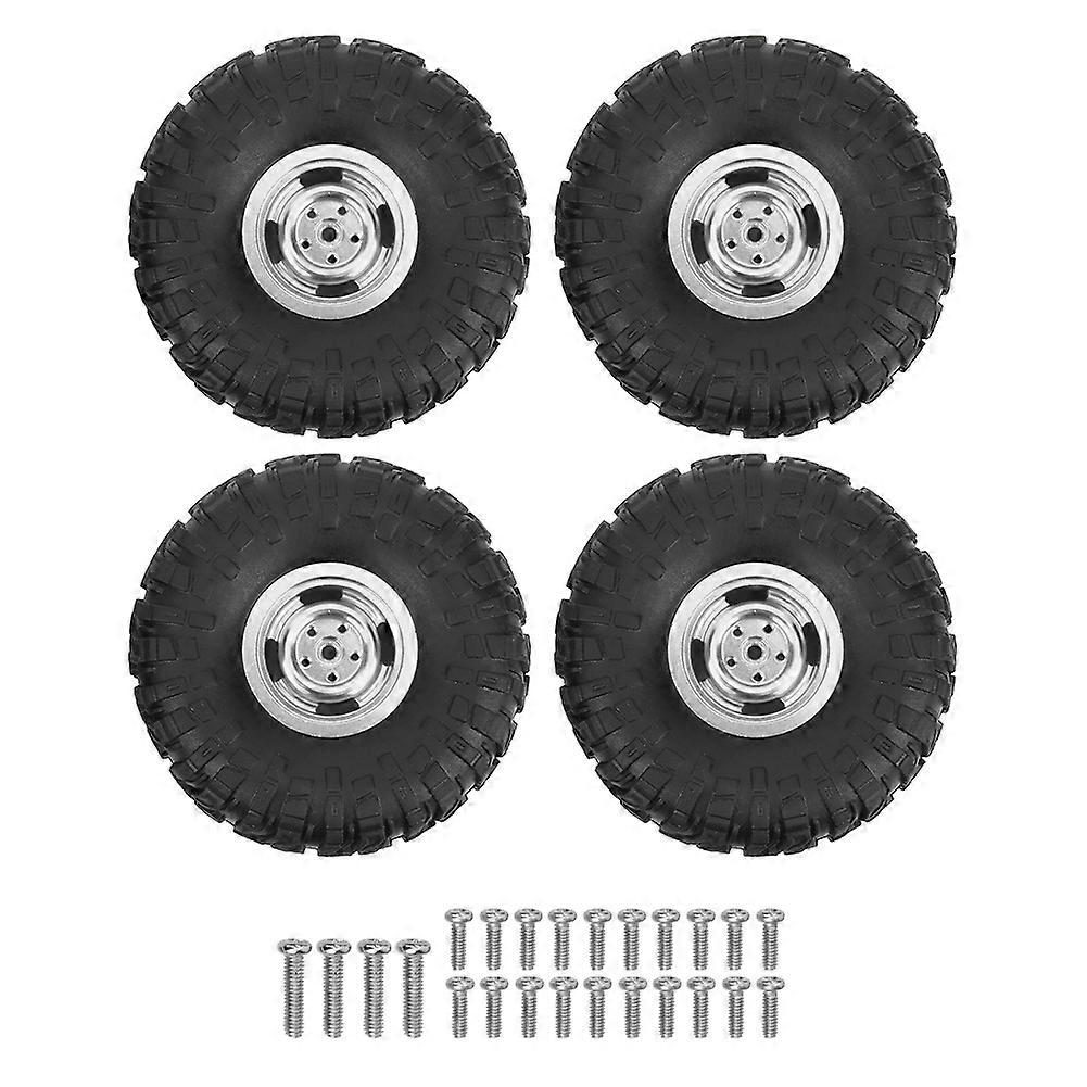 Rubber Tire Tyre Replacement for MN90 91 99 99S 1/12 RC Car Crawler Upgrade Part AccessorySilver