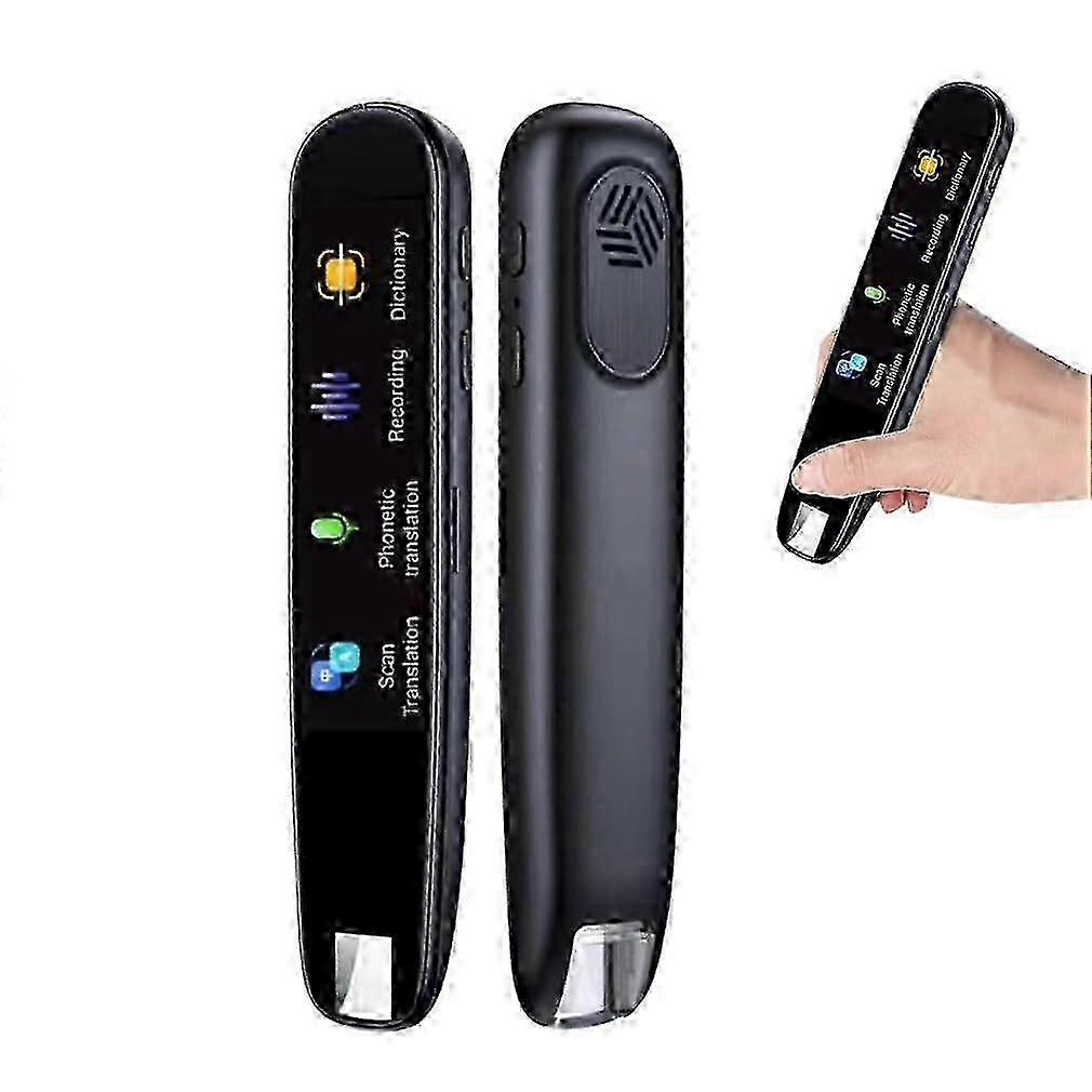 Amigopen Translation Device, Black Scanning Pen for Text and Voice Output, Instant Language Translator for Reading