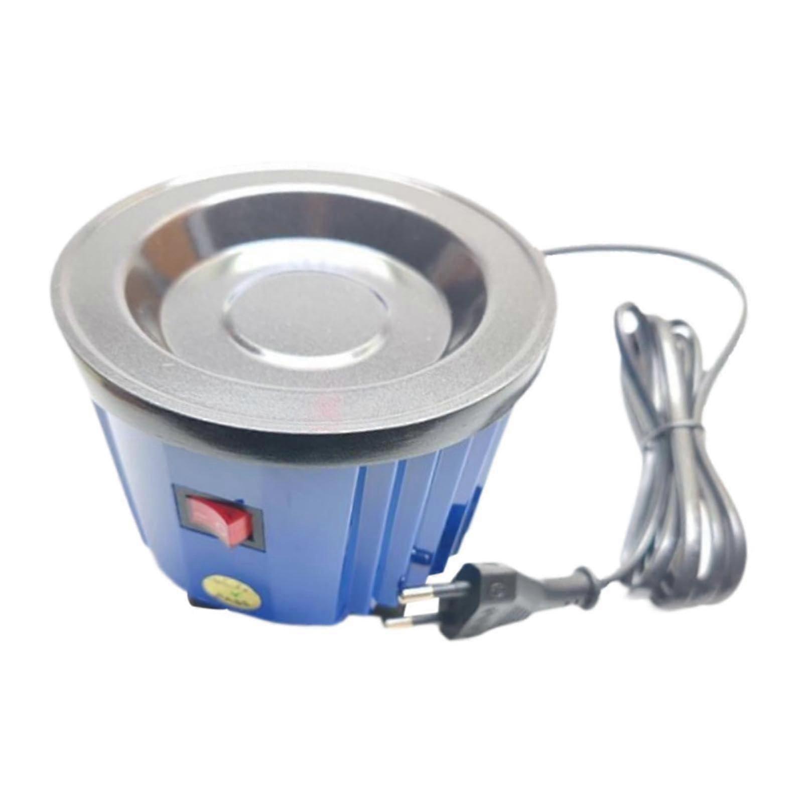 Hot Glue Pot Melting Pot 100W Accessories Nonslip Professional EU Plug Adapter Hot Glue Pan for DIY Projects Worktop Blue