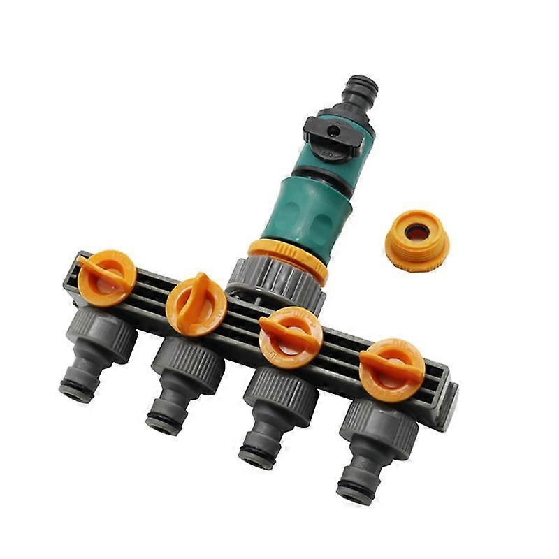 1 Set (3 Pcs) 4 way Shunt Water Pipe Splitter Hose Connector With Irrigation Control Valve Garden Irrigation Quick Connectors