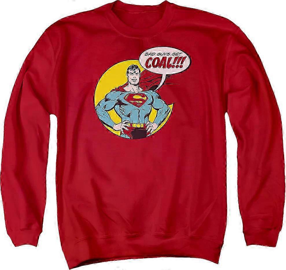 Sudadera de Superman "Los malos consiguen carbón" Rockinstone