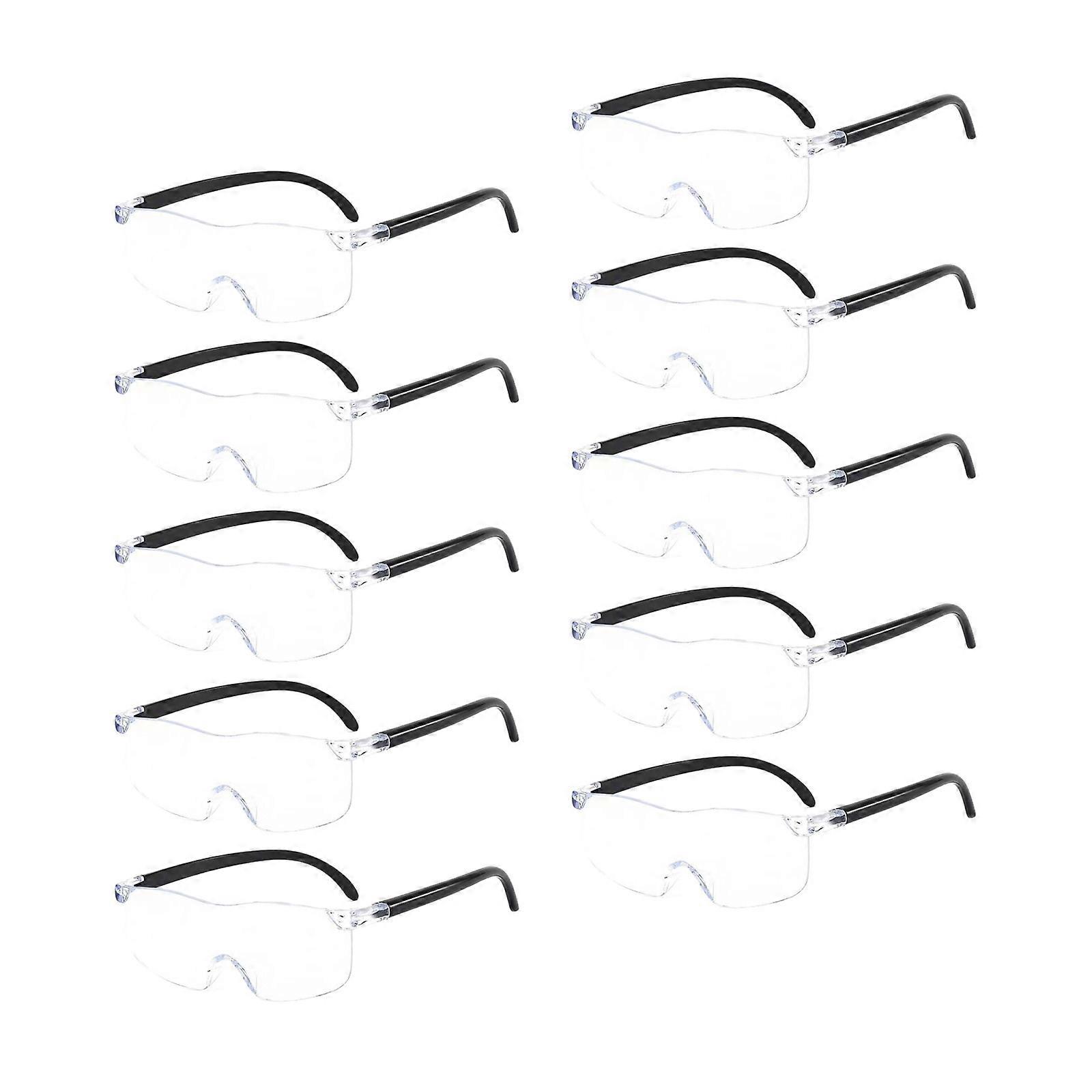 10X Magnifying Eyeglasses Reading Glasses For Senior Reader with Wide PC Lens Comfortable Magnifier For Elderly Use Multicolor