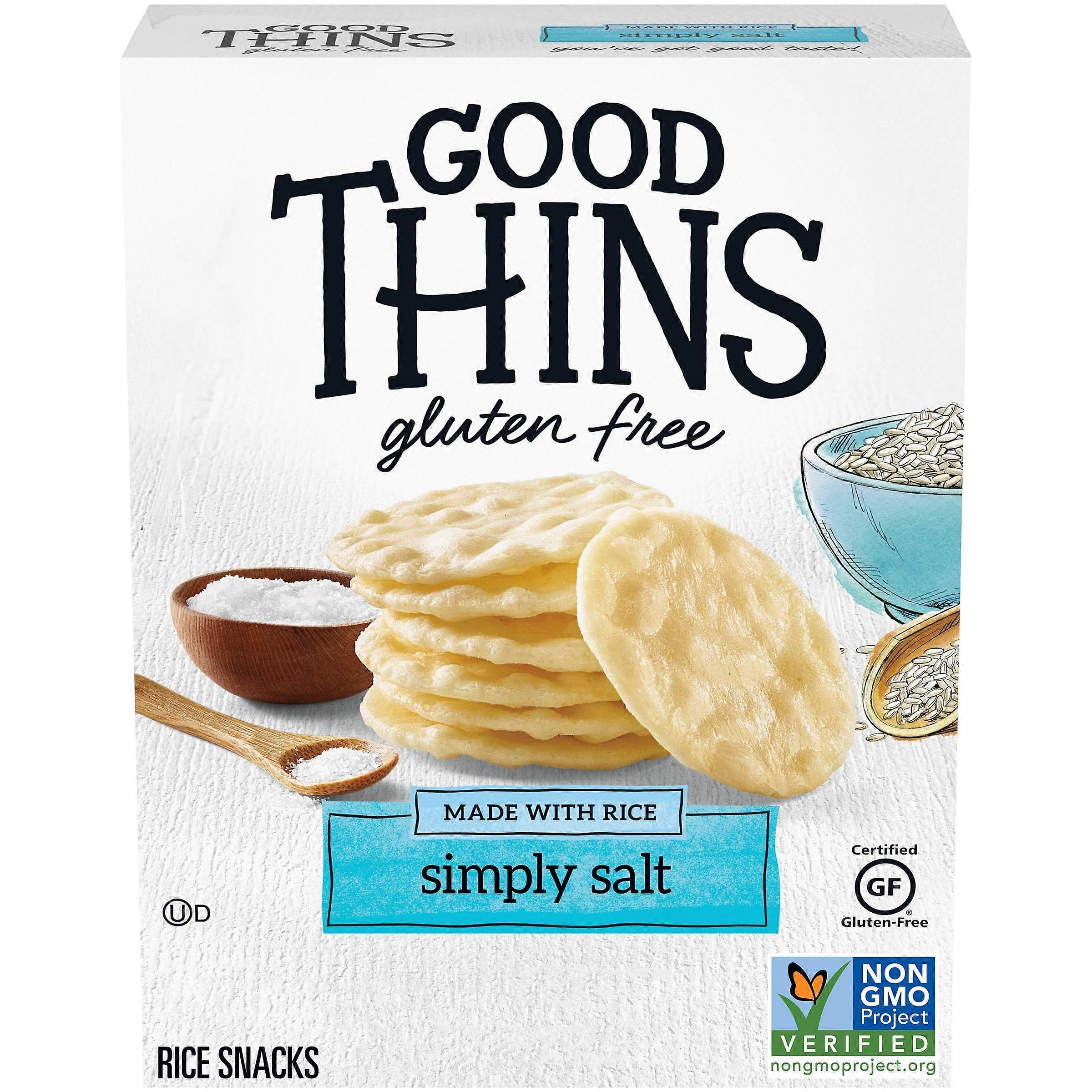 Good Thins Simply Salt Rice Crackers, خالي من الجلوتين, 3.5 أونصة
