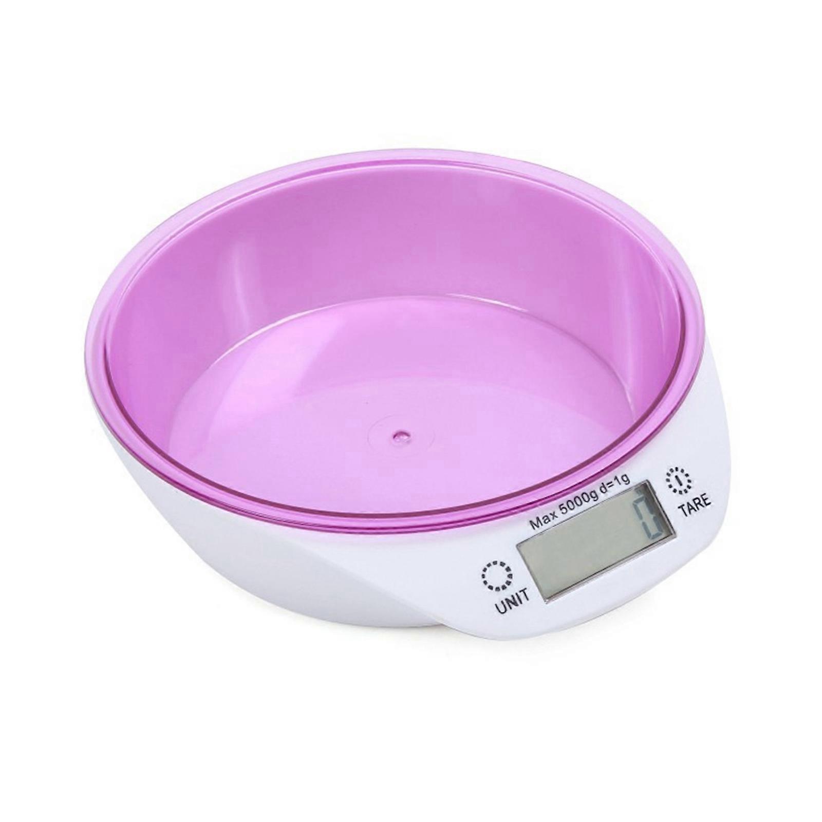 High Precisions Baking Scale with Removable Bowl Plastic Kitchen Scale Food Weighing Baking Tool Easy to Clean Multicolor