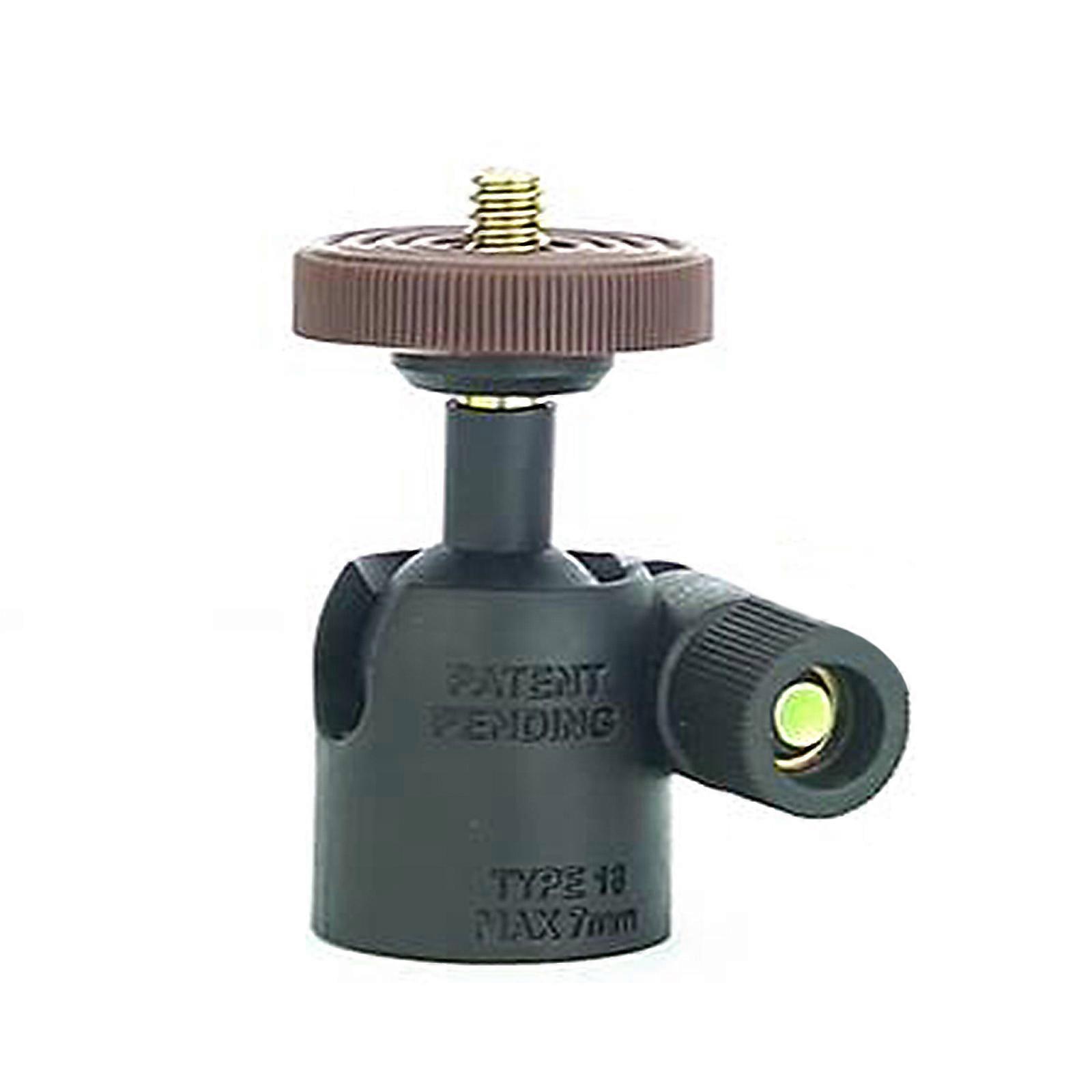 Mini Ball Head 1/4inch Screw Mount 360 Degree Rotatable for Camera Camcorder LED Light Bracket DSLR Camera Tripod Stand  brown