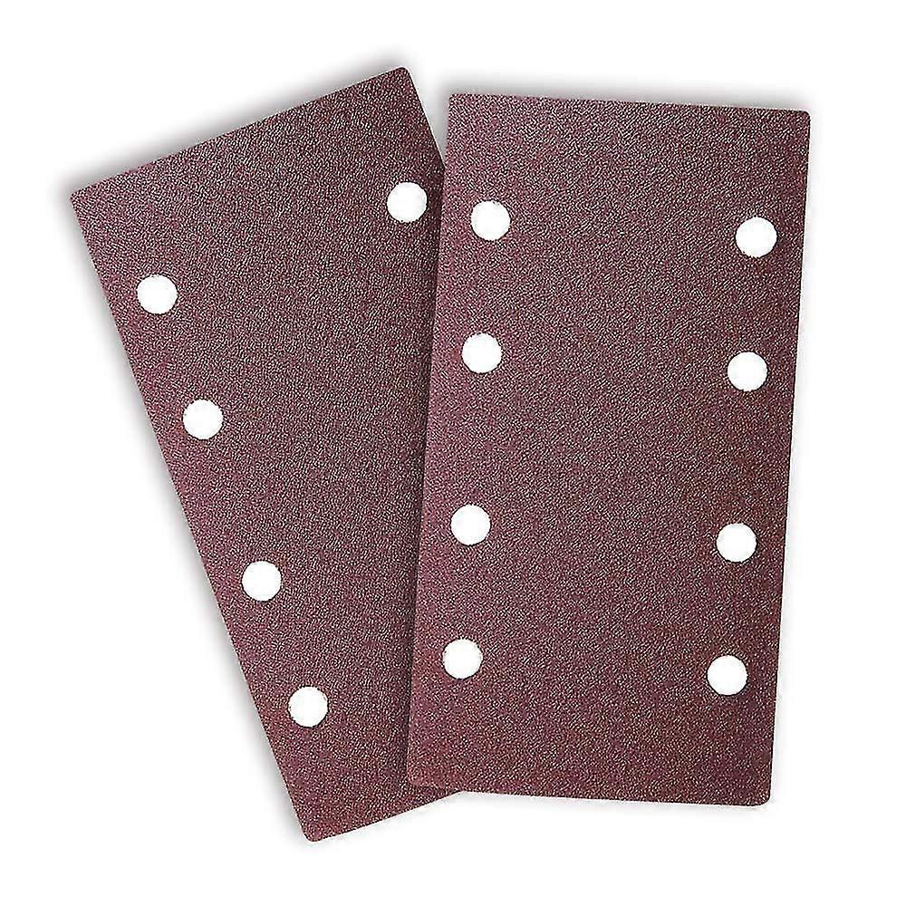 10pcs 93x185mm Sandpaper Sanding Paper 8 Holes Loop Sand Sheet Punched 400 Grits Fit Rectangular Orbital Sander